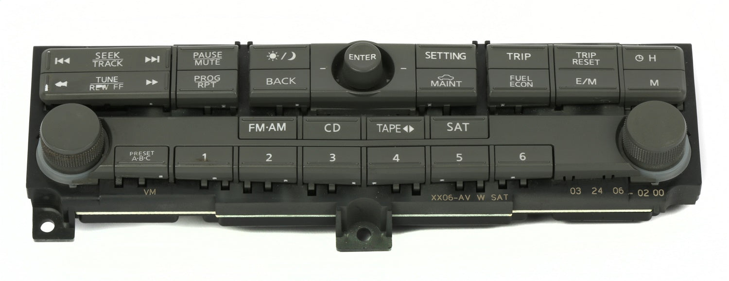 1 Factory Radio 638-51863-NOA Control Panel 1 Factory Radio 638-51863-NOA