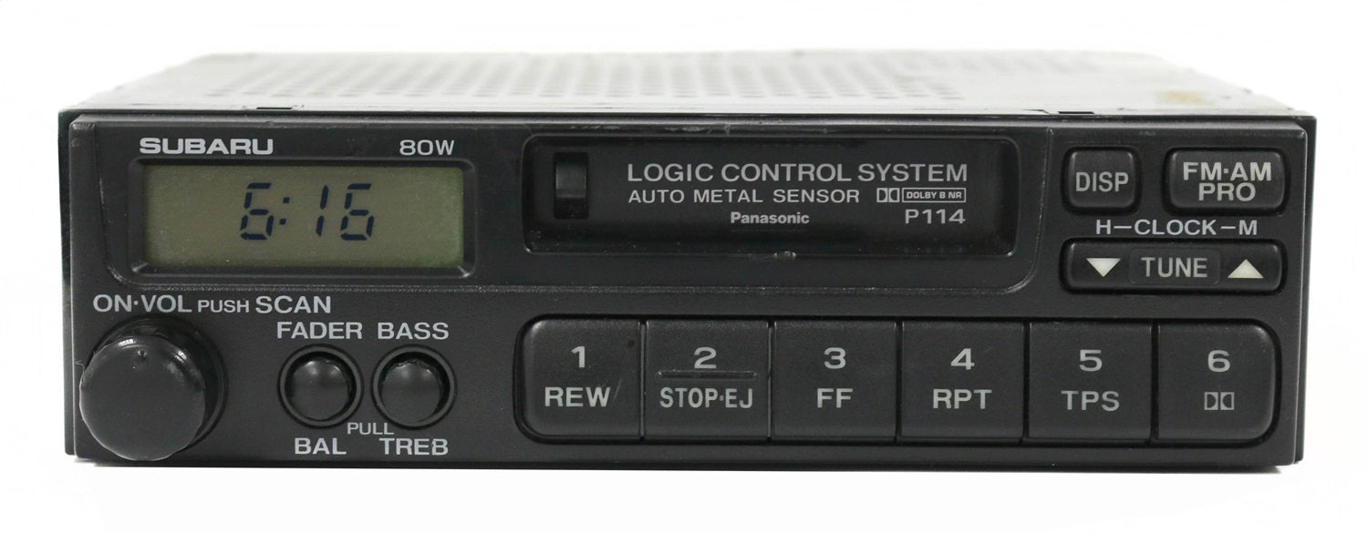 1 Factory Radio 638-57109-NOA3 AM FM Radio Cassette Player; Remanufactured; Black; OE Part Number: 86201AC070; 1 Factory Radio 638-57109-NOA3