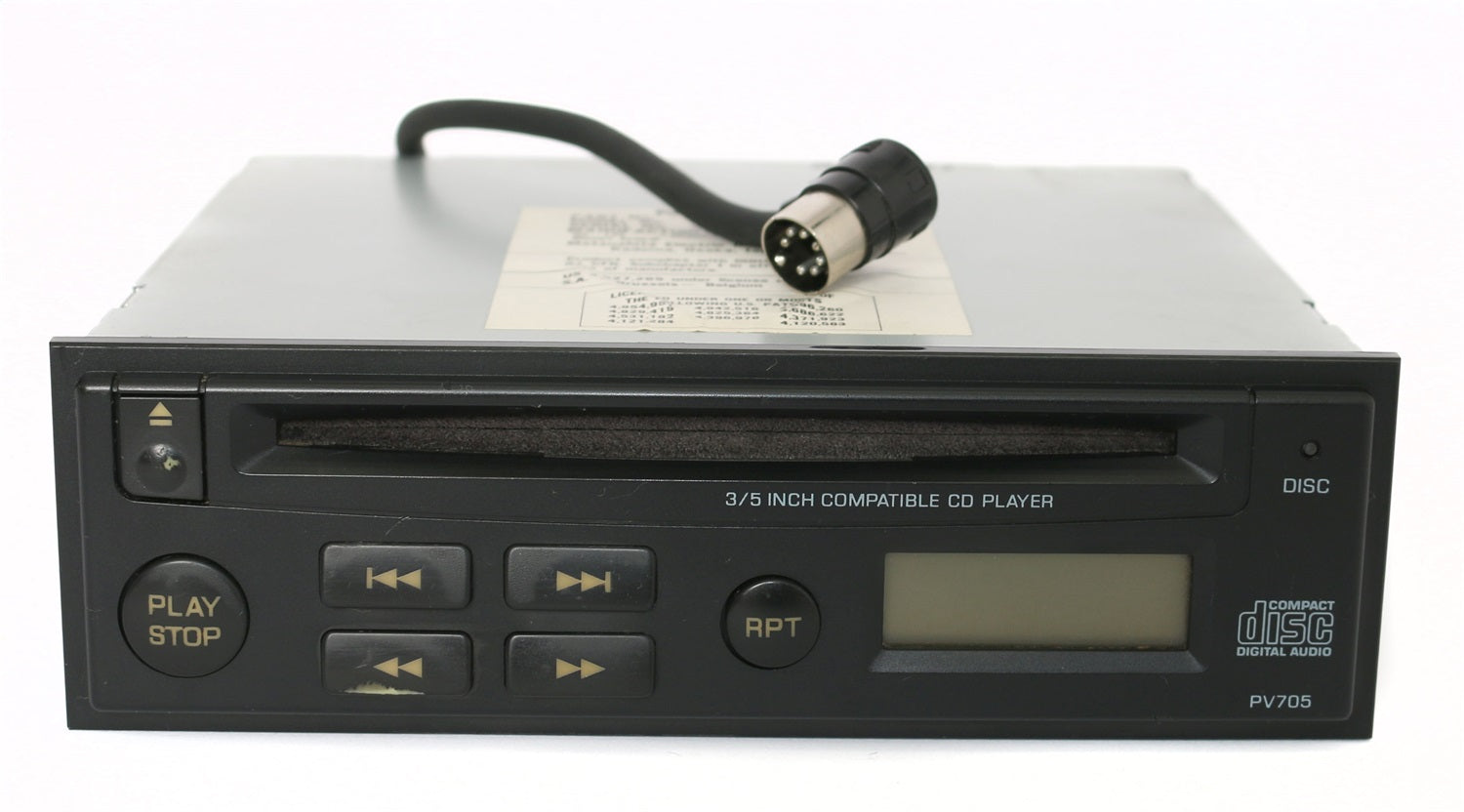 1 Factory Radio 638-57267-NOA CD Player; Remanufactured; Black; OE Part Number: B8182-89920; 1 Factory Radio 638-57267-NOA