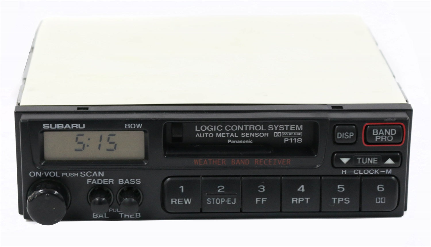 1 Factory Radio 638-57346-NOA AM FM Radio Cassette Player; Remanufactured; Black; OE Part Number: 86201AC460; 1 Factory Radio 638-57346-NOA
