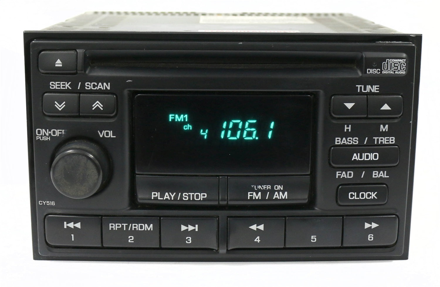 1 Factory Radio 638-57369-NOA-BLEM AM FM Radio CD Player 1 Factory Radio 638-57369-NOA-BLEM