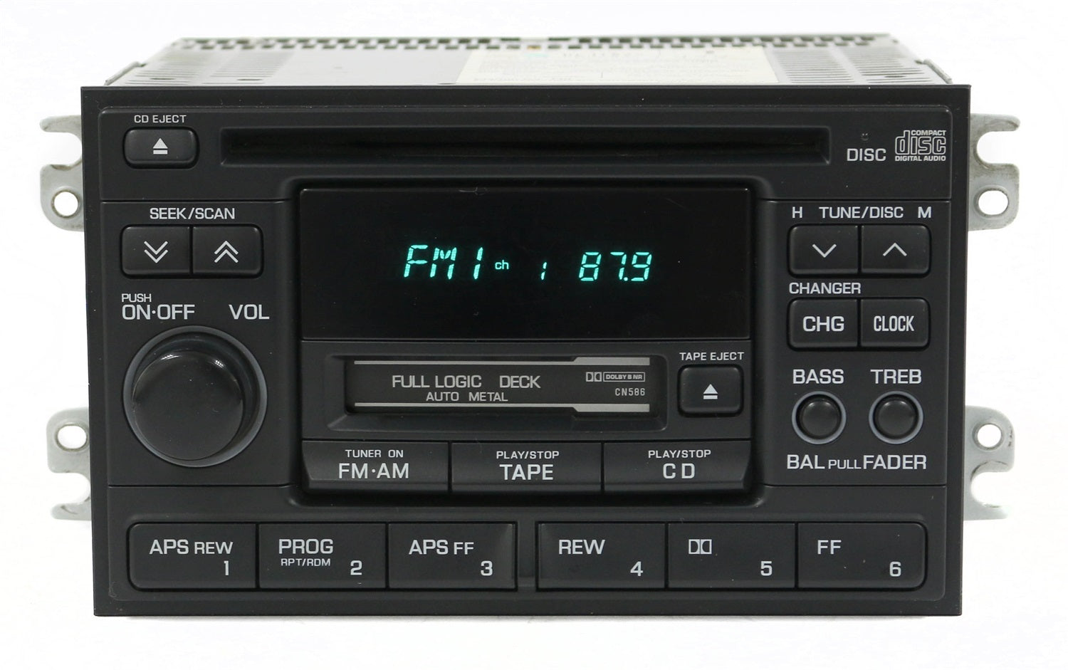 1 Factory Radio 638-57380-NOA AM FM Radio CD Cassette Player 1 Factory Radio 638-57380-NOA