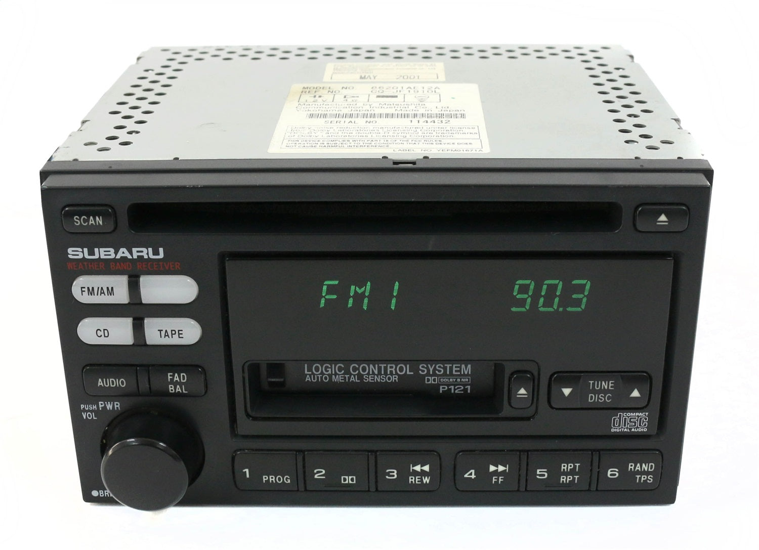 1 Factory Radio 638-57638-NOA2 AM FM Radio CD Cassette Player 1 Factory Radio 638-57638-NOA2