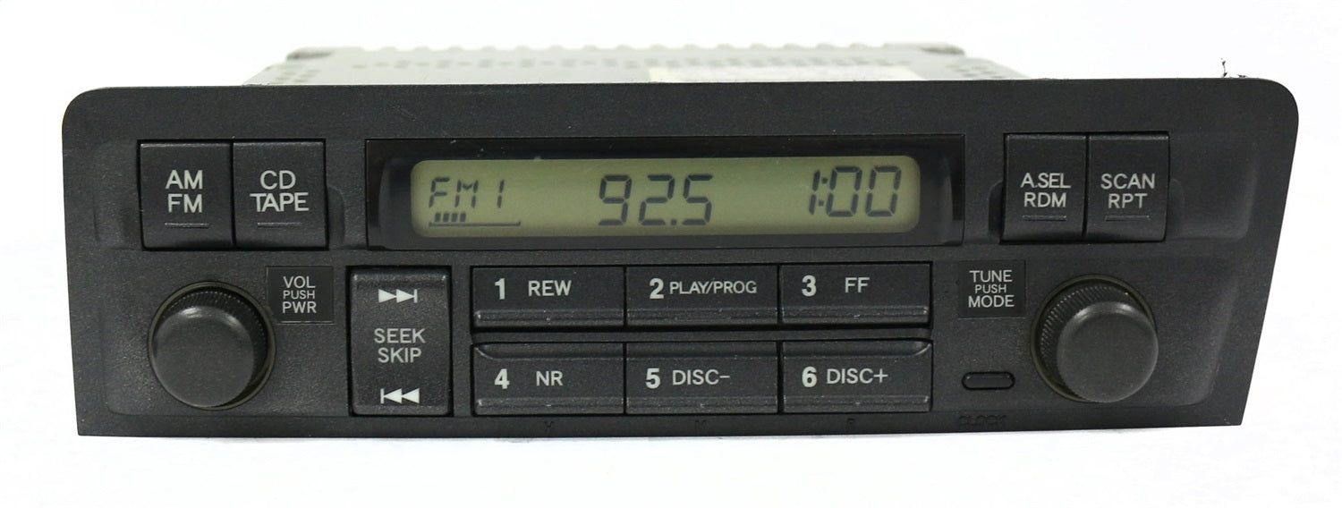 1 Factory Radio 638-57866-NOA-X AM FM Radio; Remanufactured; Black; OE Part Number: 39100-S5A-A010; 1 Factory Radio 638-57866-NOA-X
