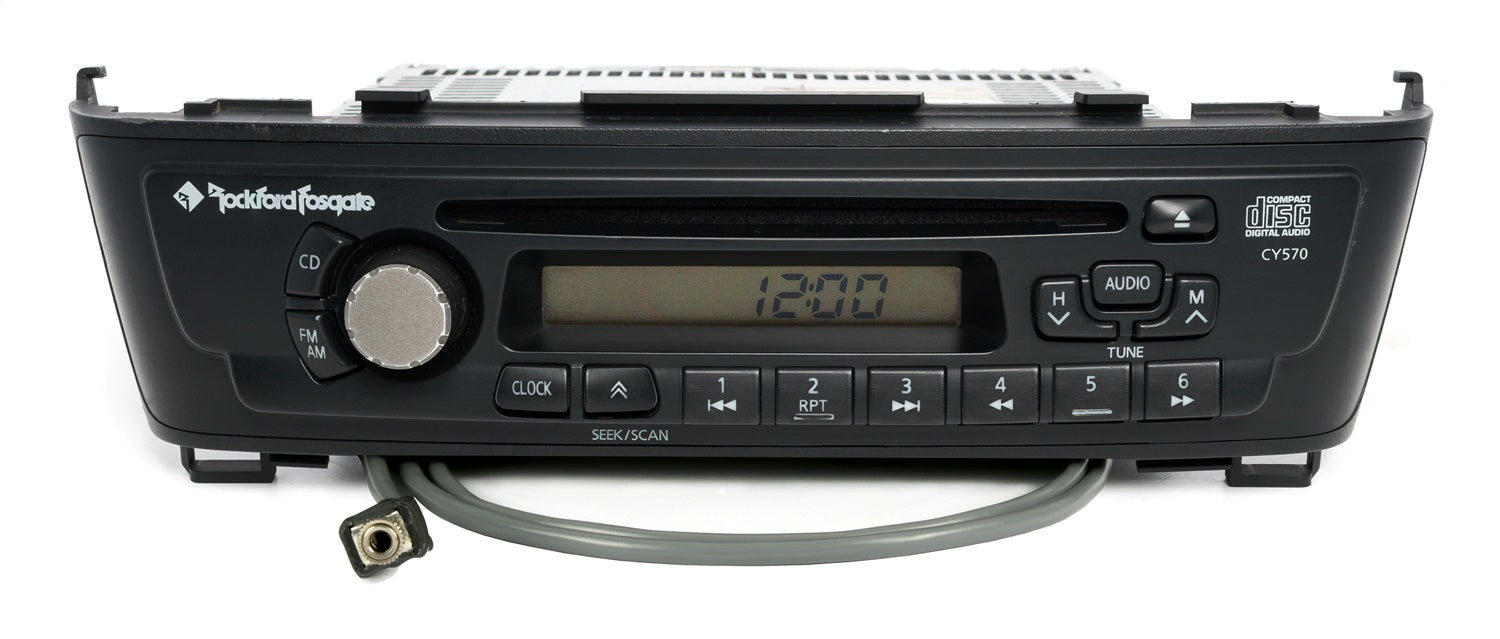 1 Factory Radio 638-58020-B AM FM Radio CD Player; Remanufactured; Black; w/ Aux; OE Part Number: PN-2445M; 1 Factory Radio 638-58020-B