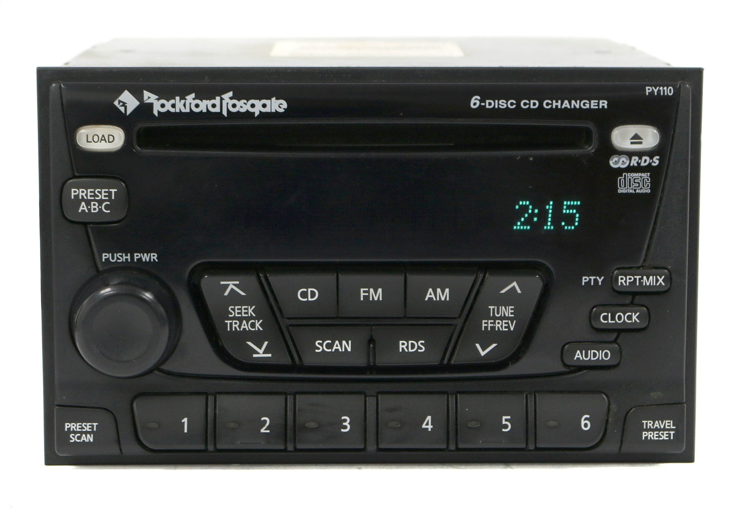 1 Factory Radio 638-58057-NOA AM FM Radio; Remanufactured; Black; 6 Disc; OE Part Number: 281857Z900; 1 Factory Radio 638-58057-NOA