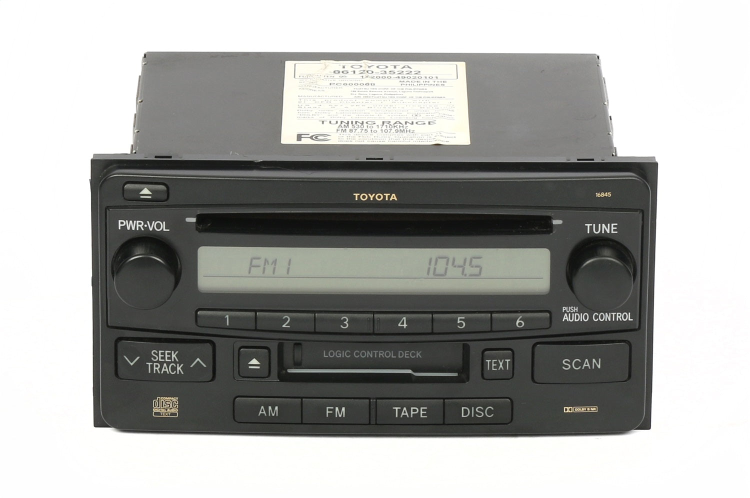 1 Factory Radio 638-58141A-NOA-X AM FM Radio CD Cassette Player 1 Factory Radio 638-58141A-NOA-X