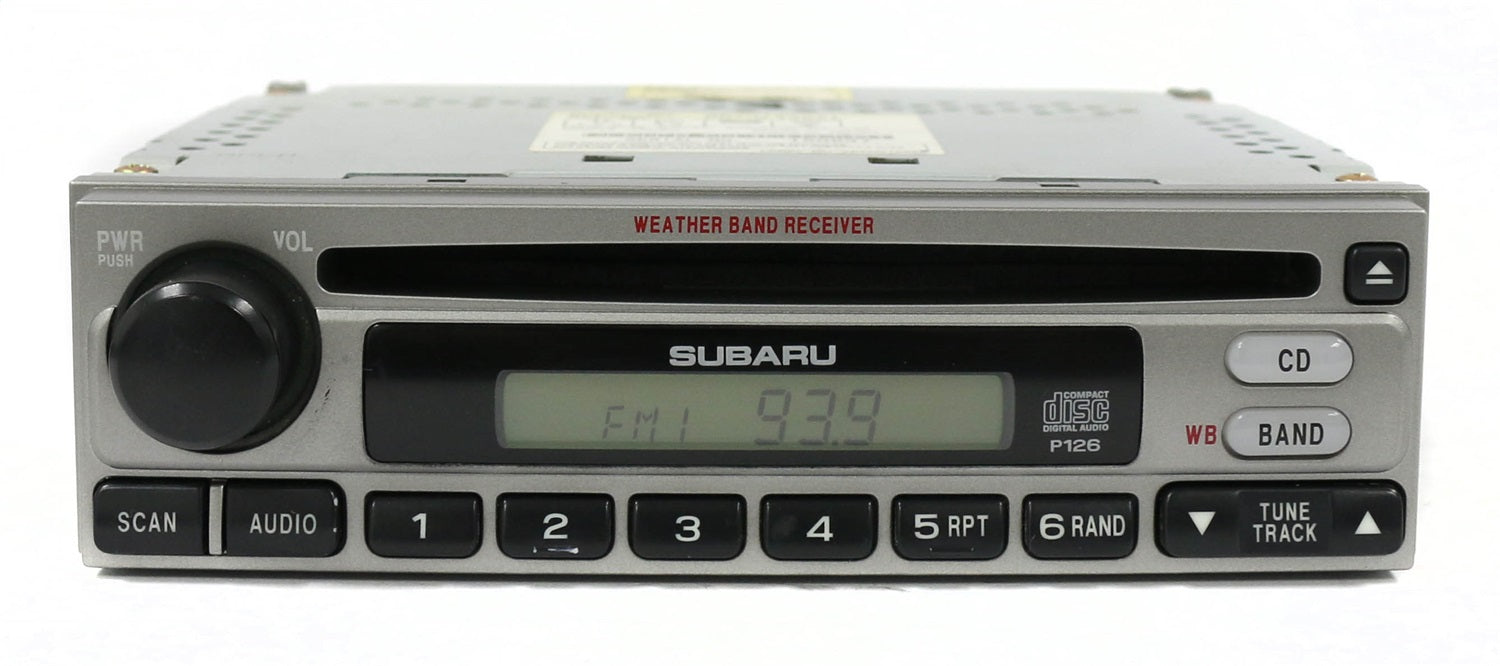 1 Factory Radio 638-58172-NOA2 AM FM Radio CD Player; Remanufactured; Gray; OE Part Number: 86201SA021; 1 Factory Radio 638-58172-NOA2