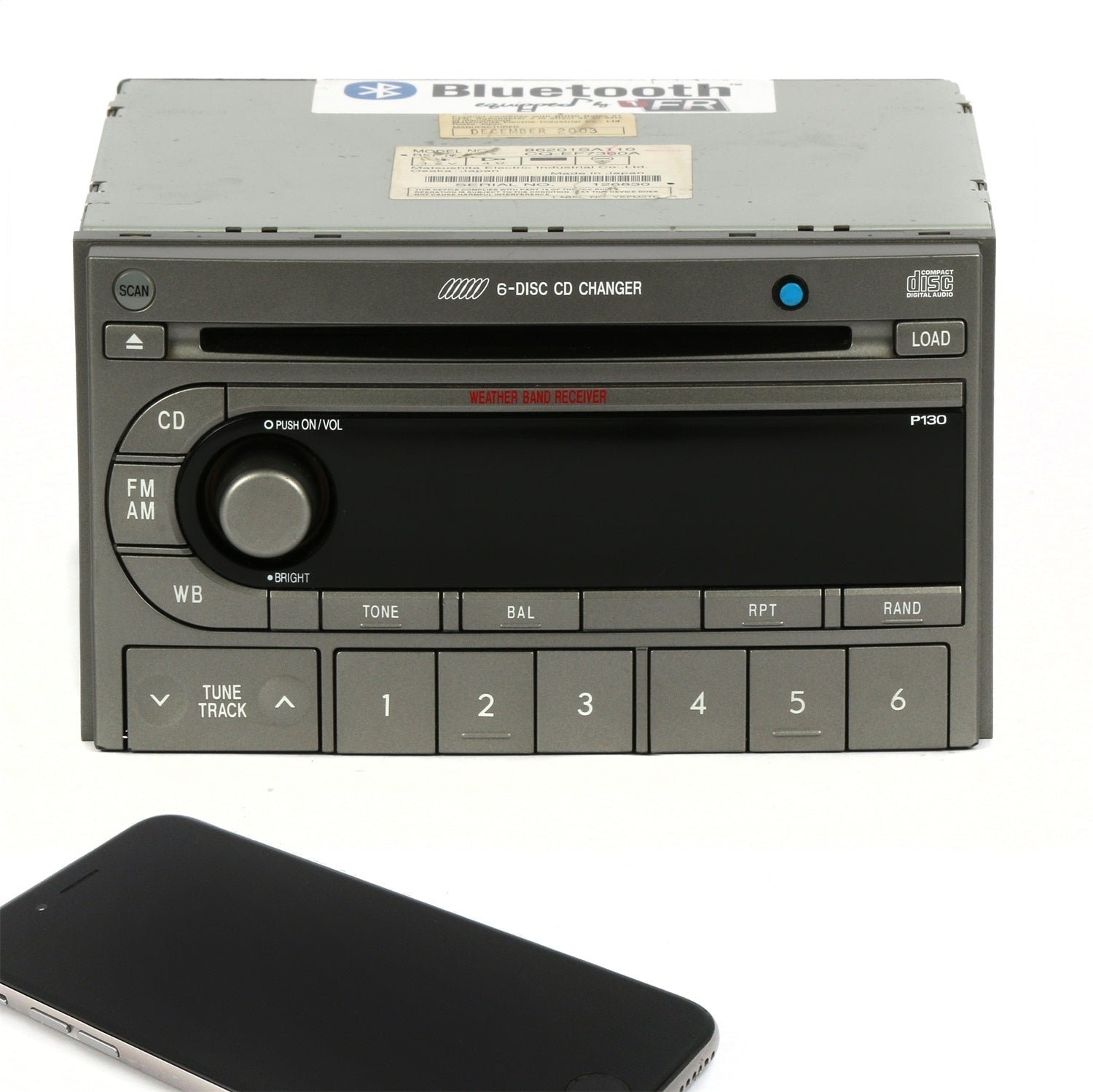 1 Factory Radio 638-58357-BT AM FM Radio 6 Disc CD Player w/Bluetooth 1 Factory Radio 638-58357-BT