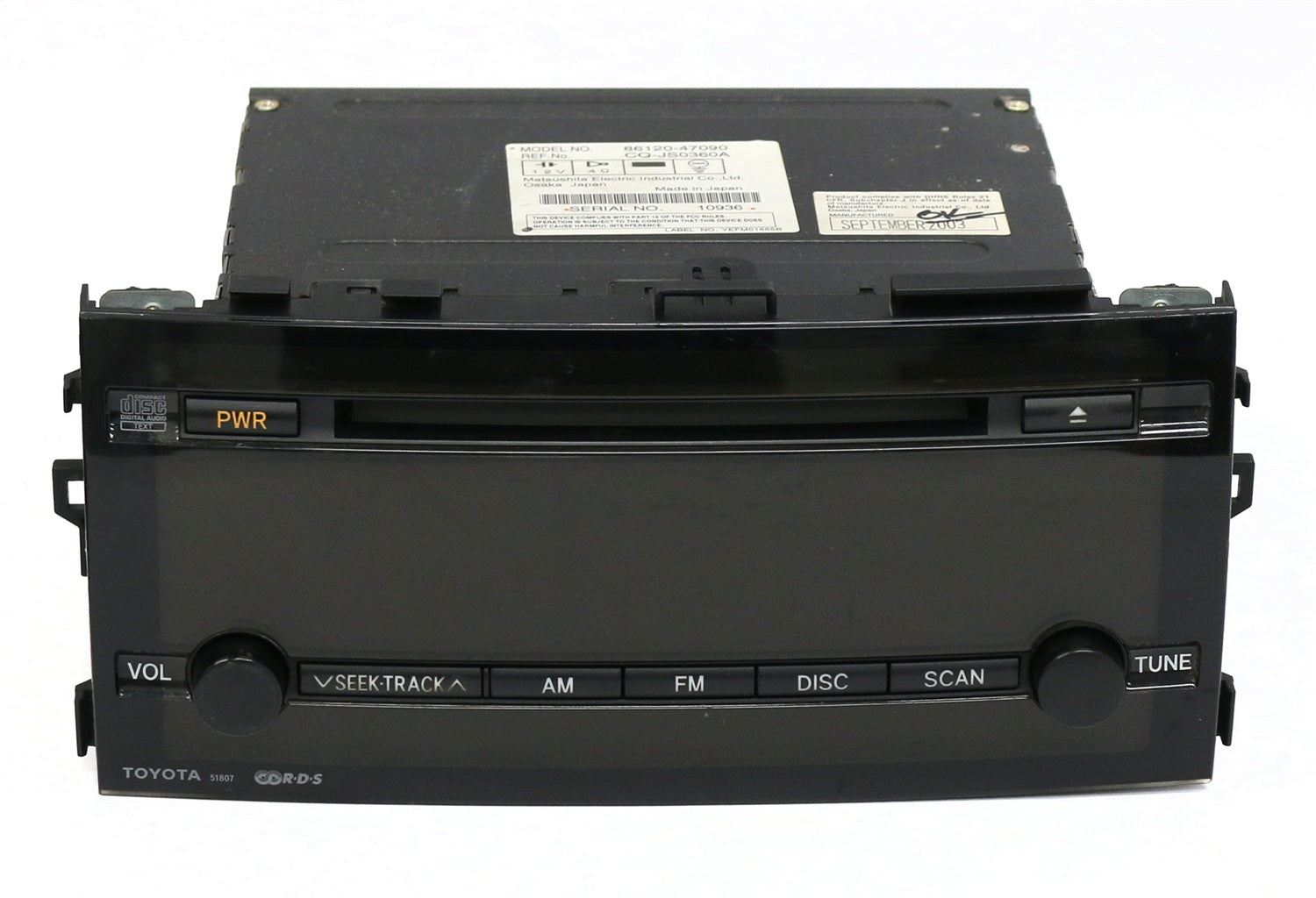 1 Factory Radio 638-58423-NOA-BLEM4 AM FM Radio CD Player 1 Factory Radio 638-58423-NOA-BLEM4