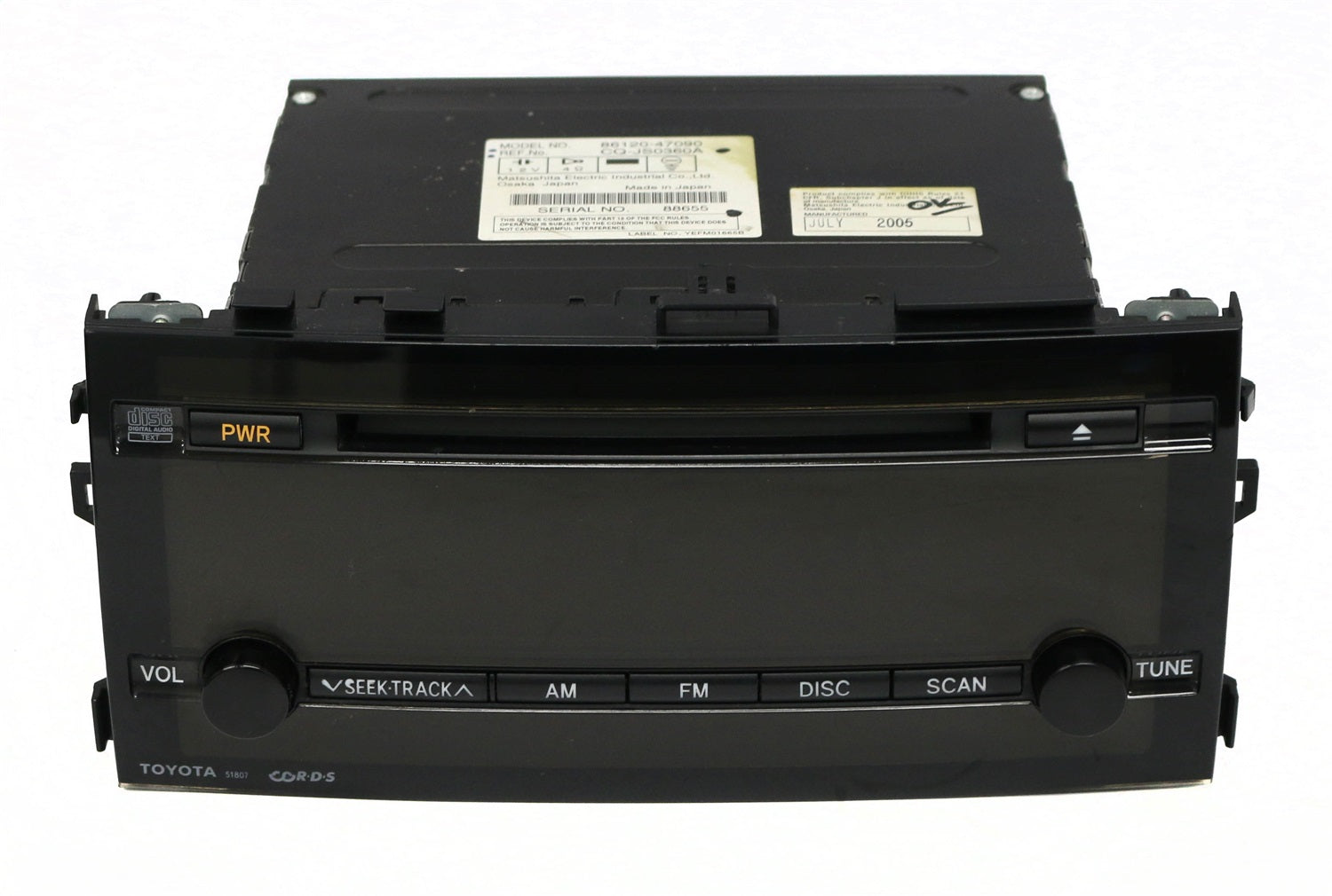 1 Factory Radio 638-58423-NOA2 AM FM Radio CD Player 1 Factory Radio 638-58423-NOA2