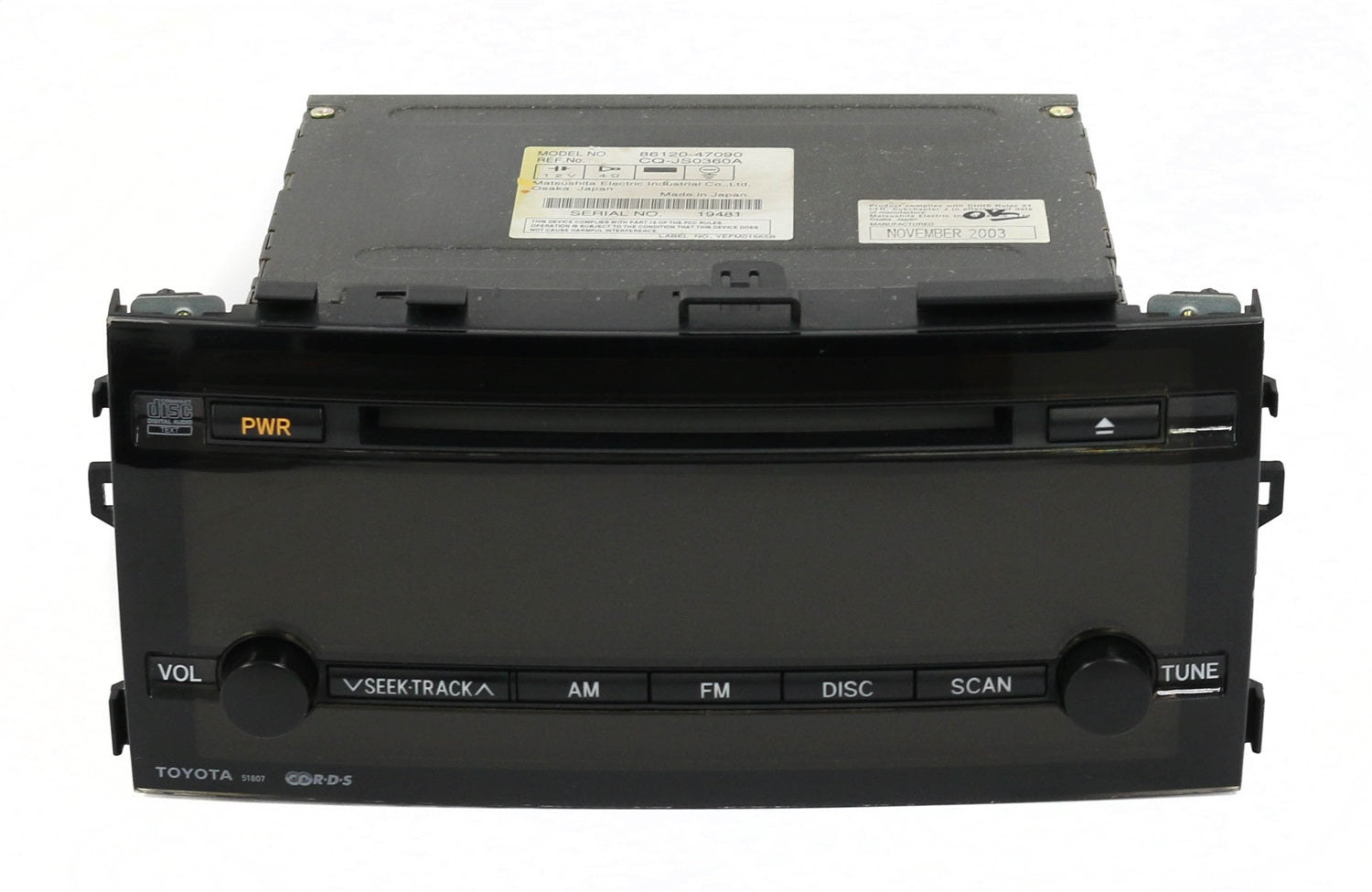 1 Factory Radio 638-58423-NOA5 AM FM Radio CD Player 1 Factory Radio 638-58423-NOA5