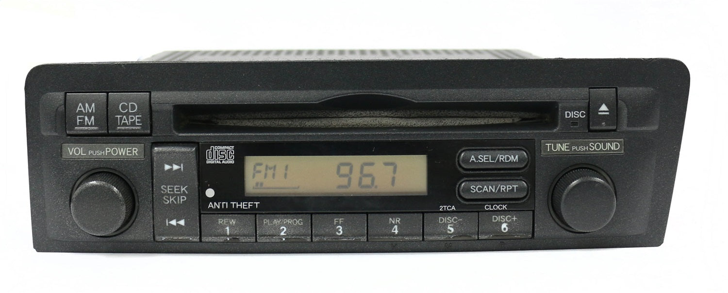 1 Factory Radio 638-58493-NOA AM FM Radio CD Player; Remanufactured; Black; OE Part Number: 39101-S5A-A210-M1; 1 Factory Radio 638-58493-NOA