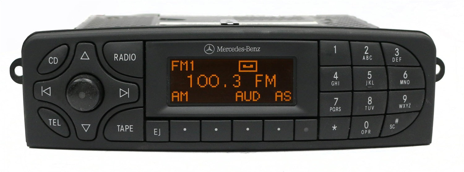 1 Factory Radio 638-58537-NOA-BLEM AM FM Radio; Remanufactured; Black; OE Part Number: A2038202586; 1 Factory Radio 638-58537-NOA-BLEM