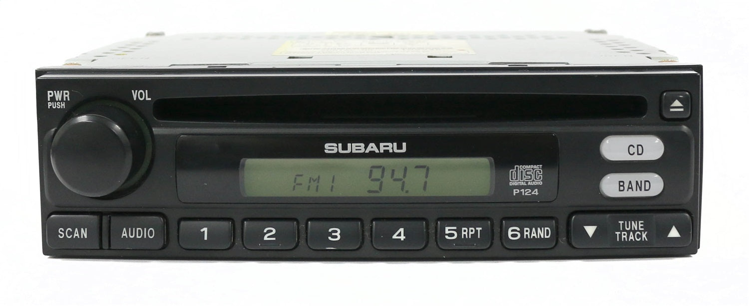 1 Factory Radio 638-58703-NOA AM FM Radio CD Player; Remanufactured; Black; OE Part Number: 86201AE27A; 1 Factory Radio 638-58703-NOA