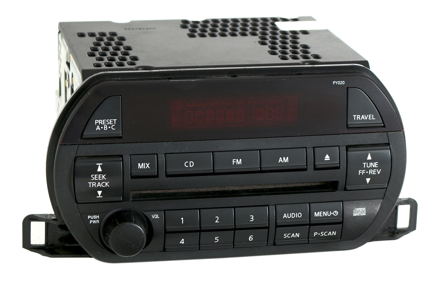 1 Factory Radio 638-59028-NOA AM/FM Radio CD Player; Remanufactured; Black; OE Part Number: 281858J100; 1 Factory Radio 638-59028-NOA