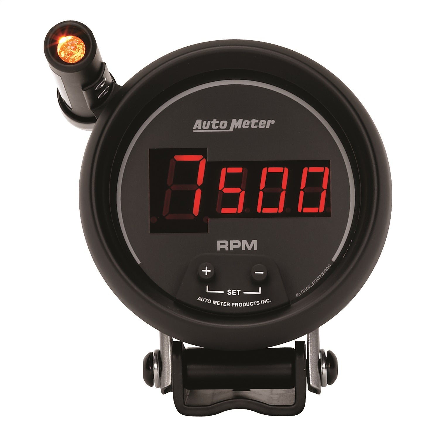 AutoMeter 6399 GAUGE; TACH; 3 3/4in.; 10K RPM; PEDESTAL W/QUICK-LITE; DIGITAL; BLK W/RED LED AutoMeter 6399