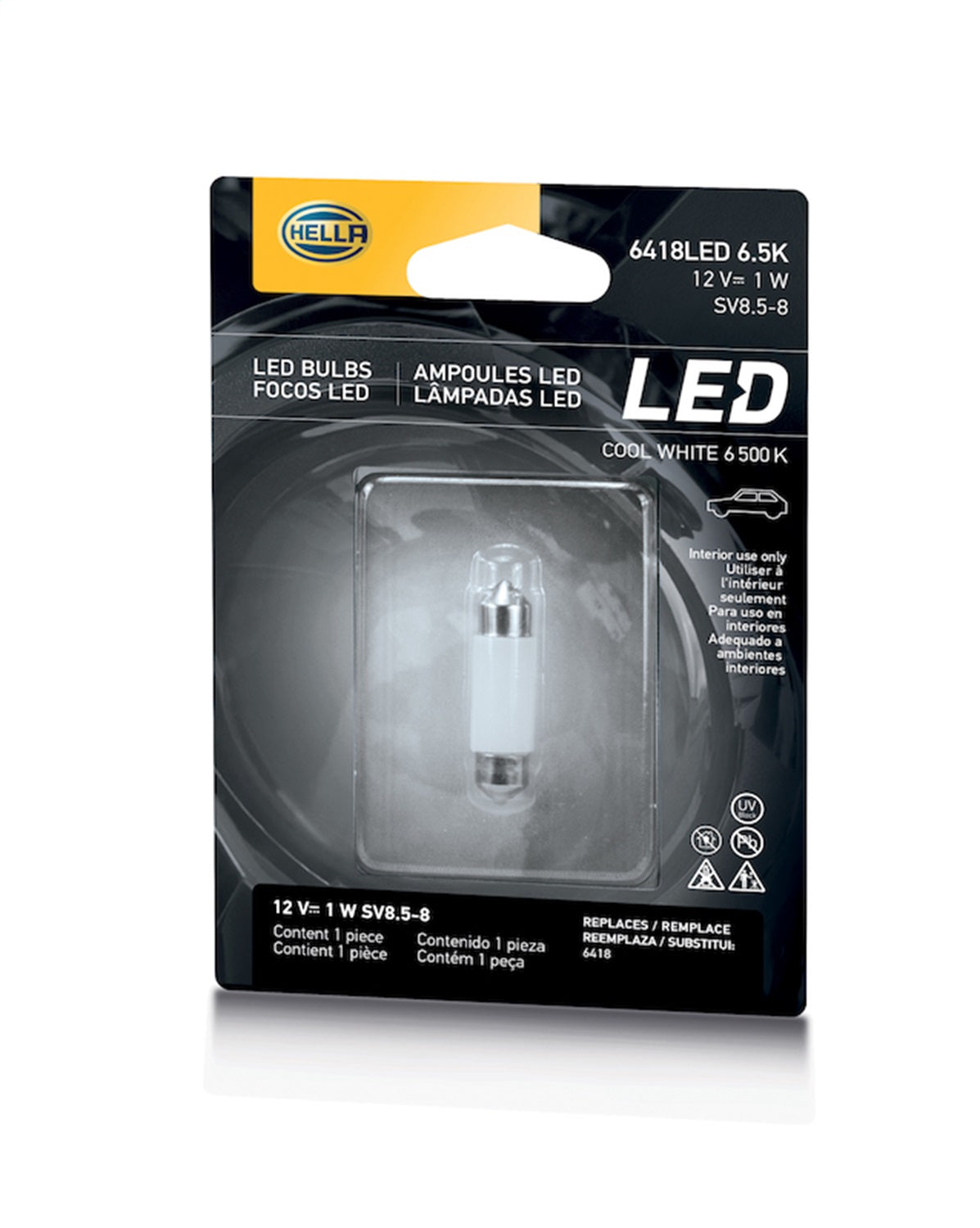 Hella 6418LED 6.5K HELLA 6418LED 6.5K Performance Series LED Light Bulb; Single Hella 6418LED 6.5K