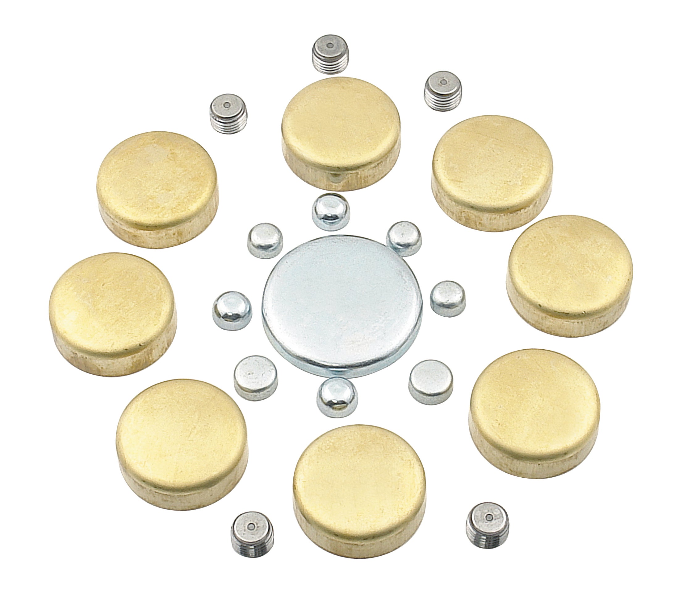 Mr Gasket 6481 Brass Freeze Plug Kit; For Positive Seal Use Teflon Tape Or Pro Pipe Sealant; Mr Gasket 6481