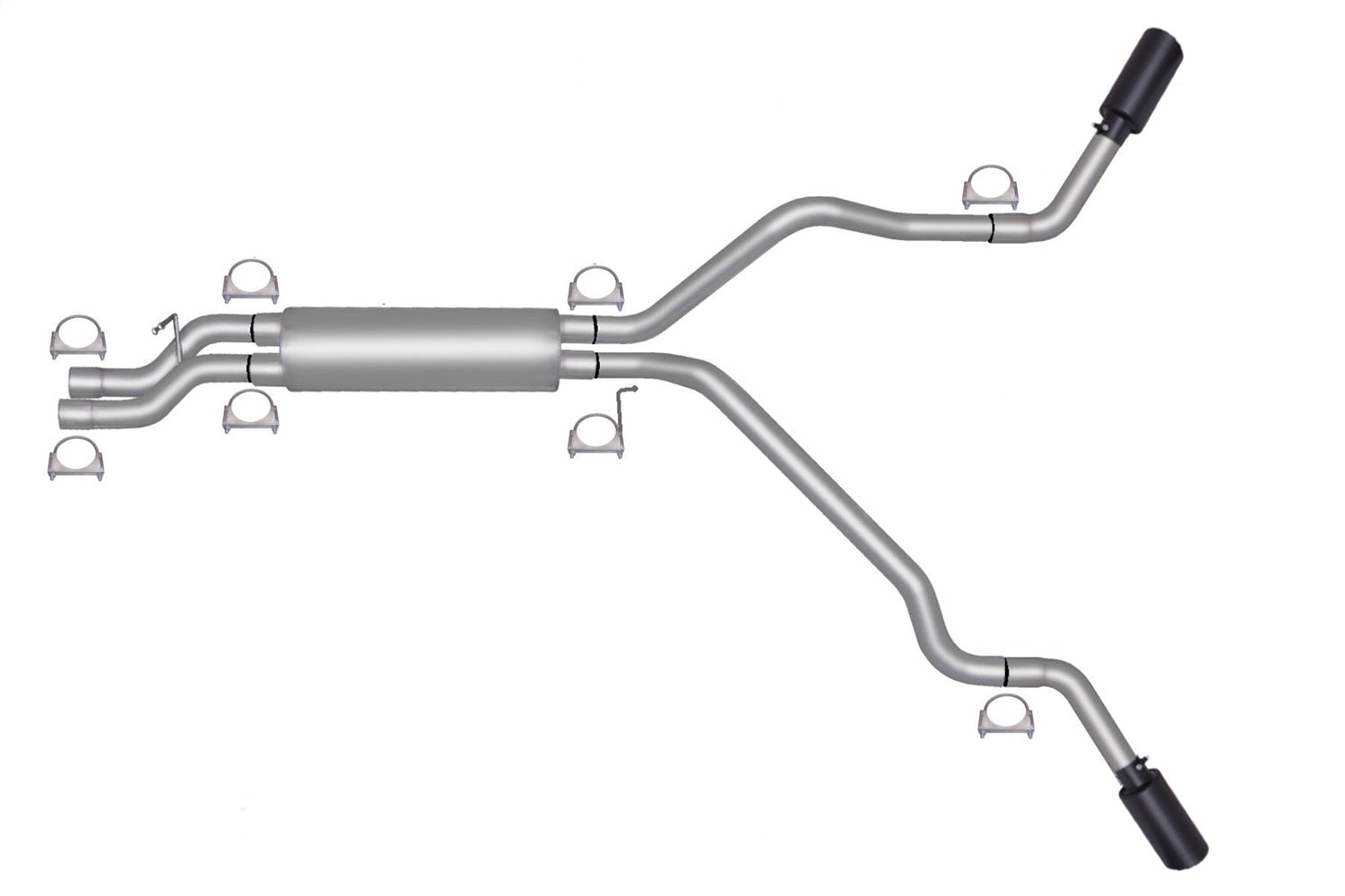 Gibson Performance Exhaust 65009B Black Elite Cat-Back Dual Extreme Exhaust System; Stainless Gibson Performance Exhaust 65009B