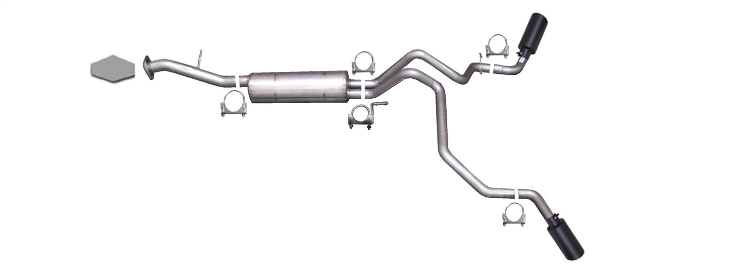 Gibson Performance Exhaust 65563B Black Elite Cat-Back Dual Extreme Exhaust System; Stainless Gibson Performance Exhaust 65563B