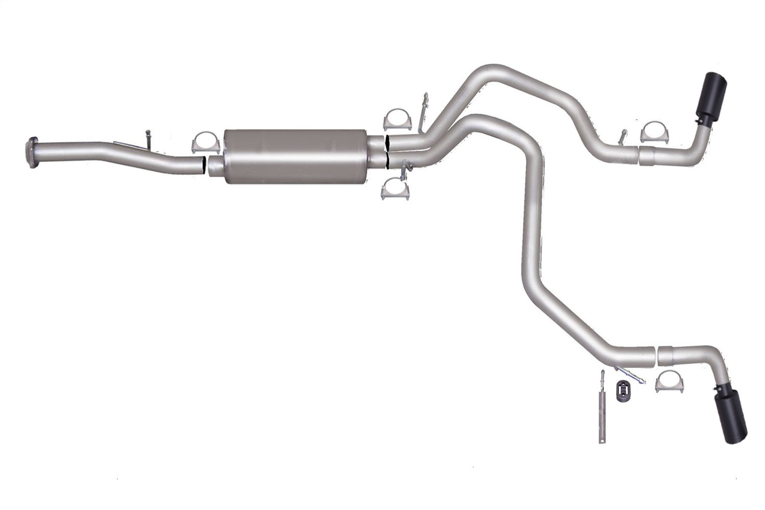 Gibson Performance Exhaust 65572B Black Elite Cat-Back Dual Extreme Exhaust System; Stainless Gibson Performance Exhaust 65572B