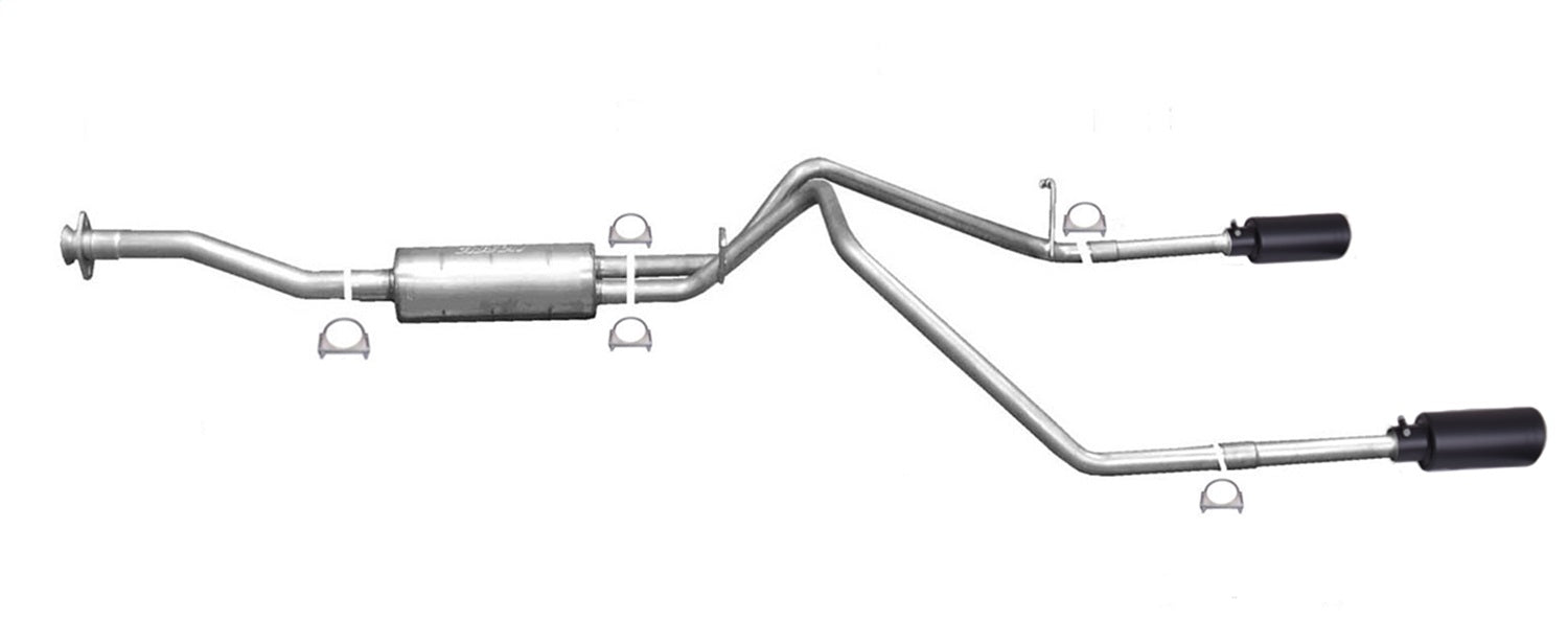 Gibson Performance Exhaust 65586B Black Elite Cat-Back Dual Split Exhaust System; Stainless Gibson Performance Exhaust 65586B
