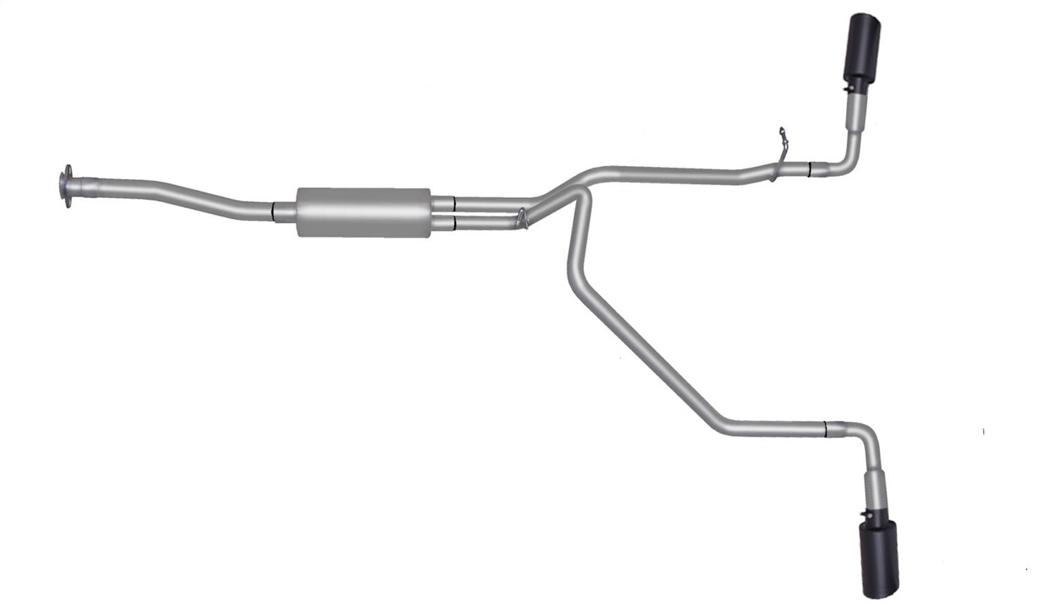Gibson Performance Exhaust 65587B Black Elite Cat-Back Dual Extreme Exhaust System; Stainless Gibson Performance Exhaust 65587B