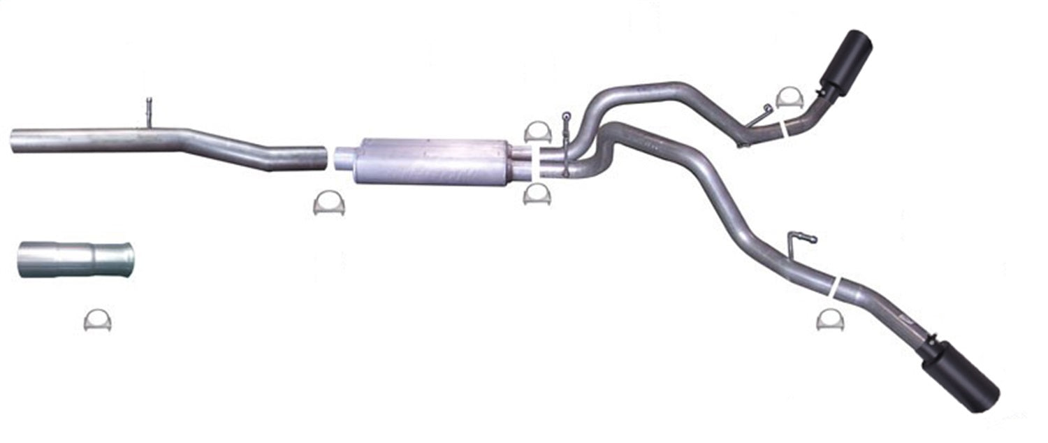 Gibson Performance Exhaust 65637B Black Elite Cat-Back Dual Extreme Exhaust System; Stainless Gibson Performance Exhaust 65637B