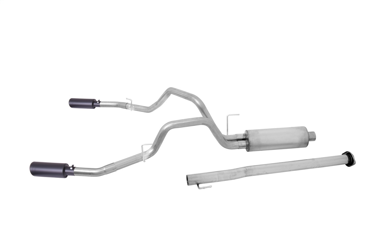 Gibson Performance Exhaust 65648B Black Elite Cat-Back Dual Split Exhaust System; Stainless Gibson Performance Exhaust 65648B