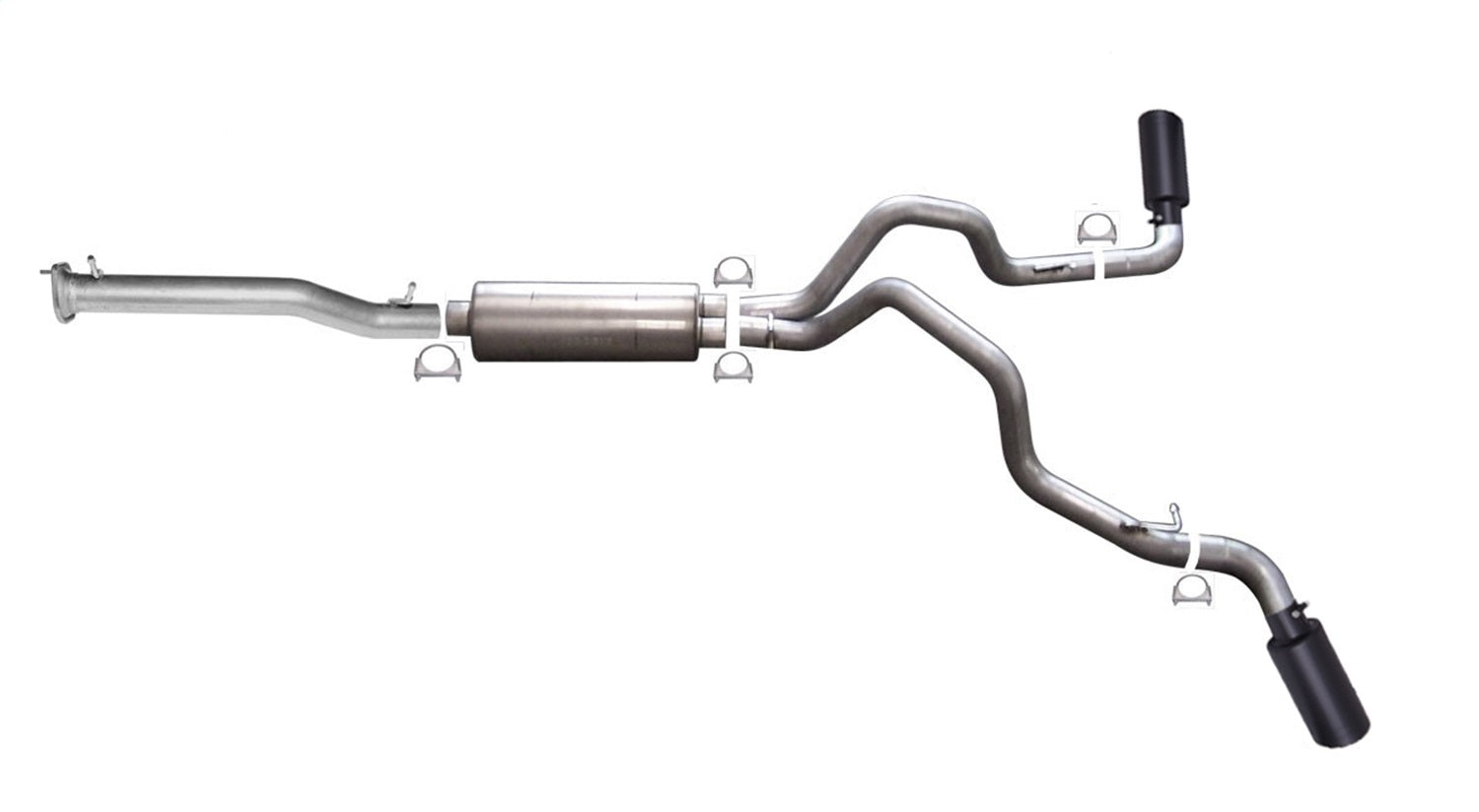 Gibson Performance Exhaust 65652B Black Elite Cat-Back Dual Extreme Exhaust System; Stainless Gibson Performance Exhaust 65652B