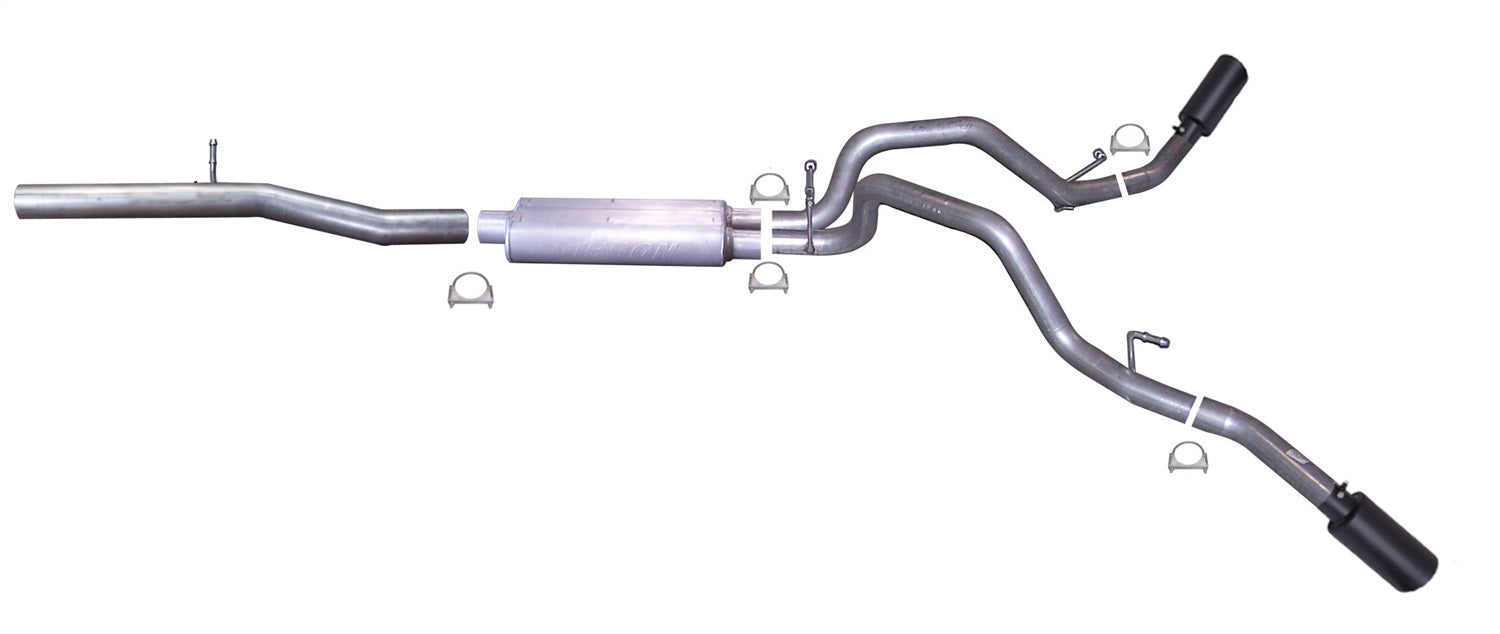 Gibson Performance Exhaust 65658B Black Elite Cat-Back Dual Extreme Exhaust System; Stainless Gibson Performance Exhaust 65658B
