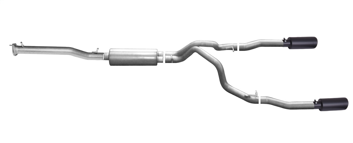 Gibson Performance Exhaust 65661B Black Elite Cat-Back Dual Split Exhaust System; Stainless Gibson Performance Exhaust 65661B