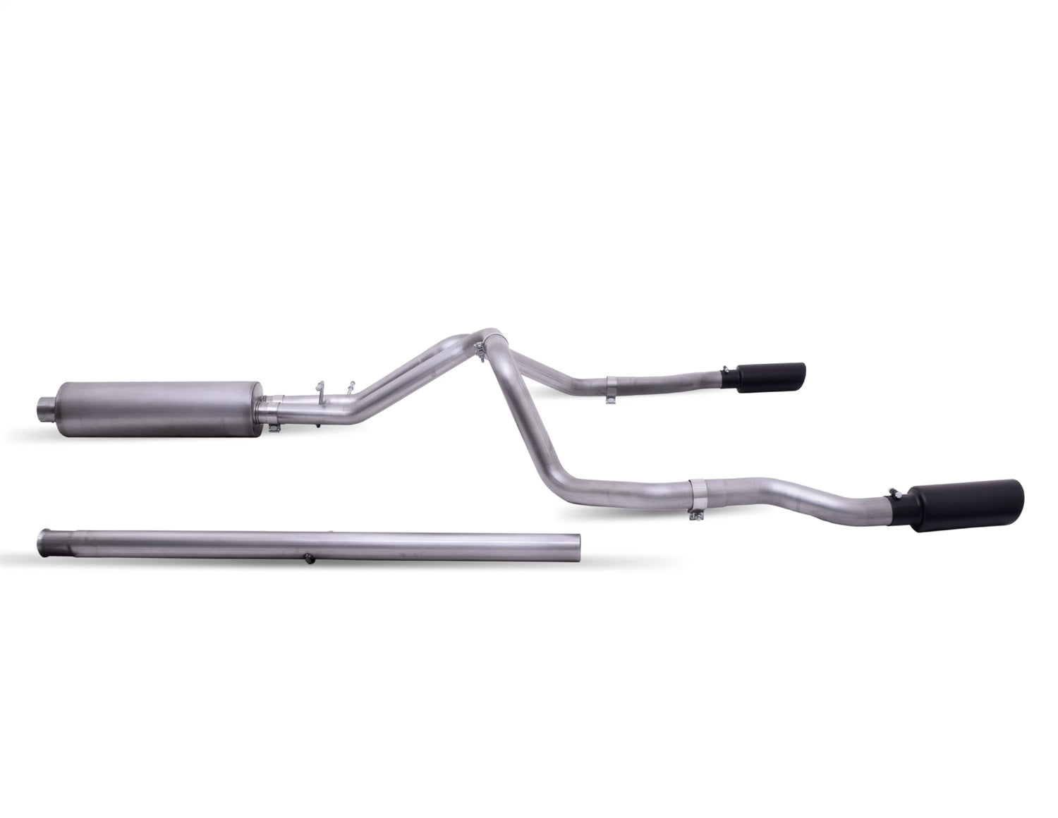 Gibson Performance Exhaust 65689B Black Elite Cat-Back Dual Split Exhaust System; Stainless Gibson Performance Exhaust 65689B