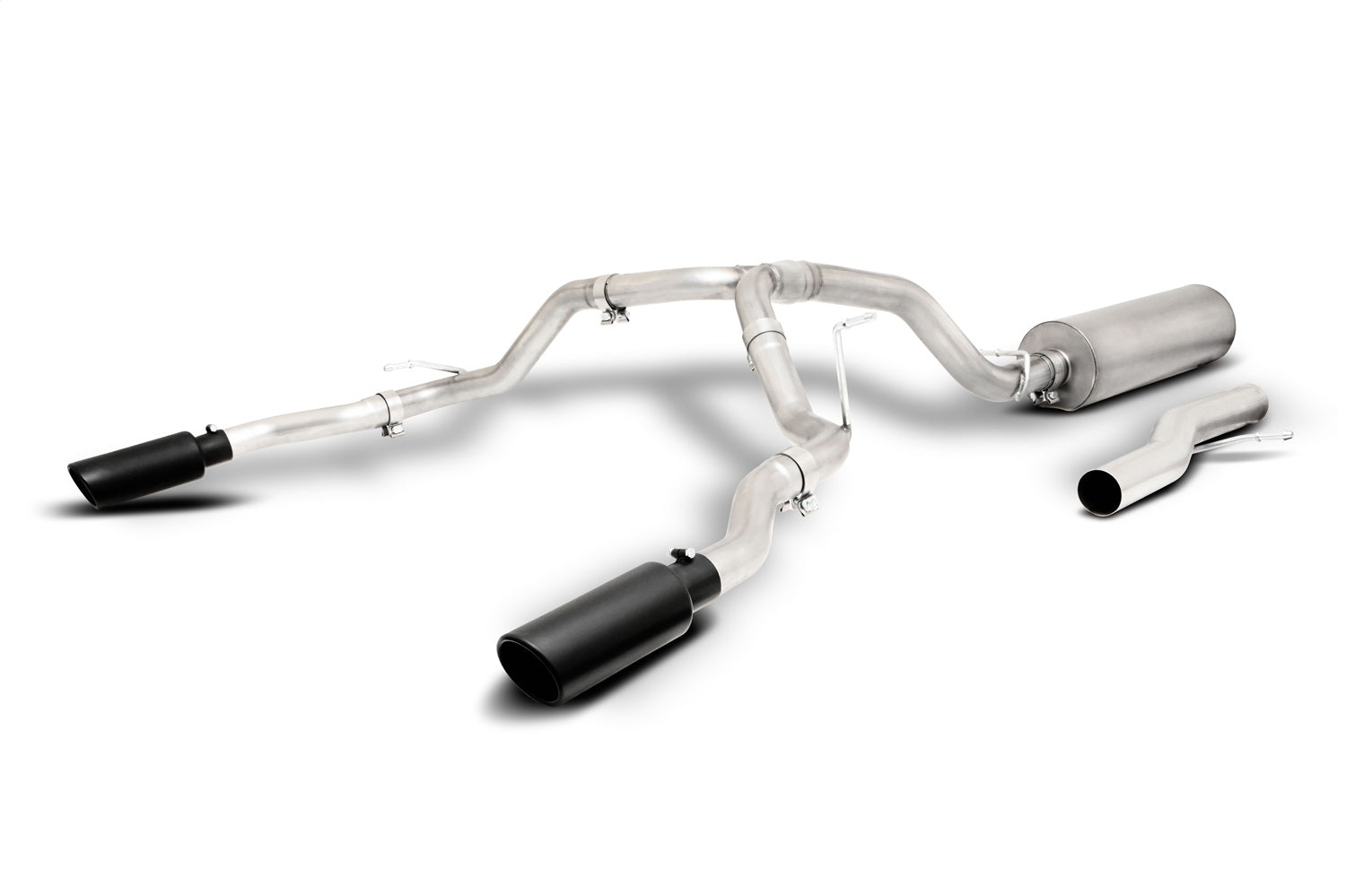 Gibson Performance Exhaust 65695B Black Elite Cat-Back Dual Split Exhaust System; Stainless Gibson Performance Exhaust 65695B