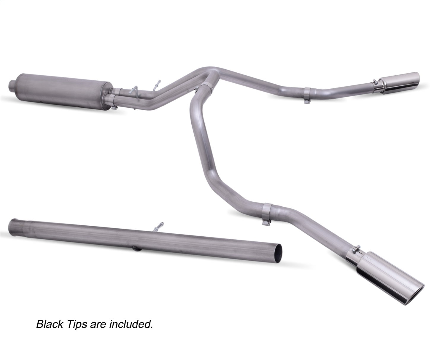 Gibson Performance Exhaust 65714B Black Elite Cat-Back Dual Extreme Exhaust System; Stainless Gibson Performance Exhaust 65714B