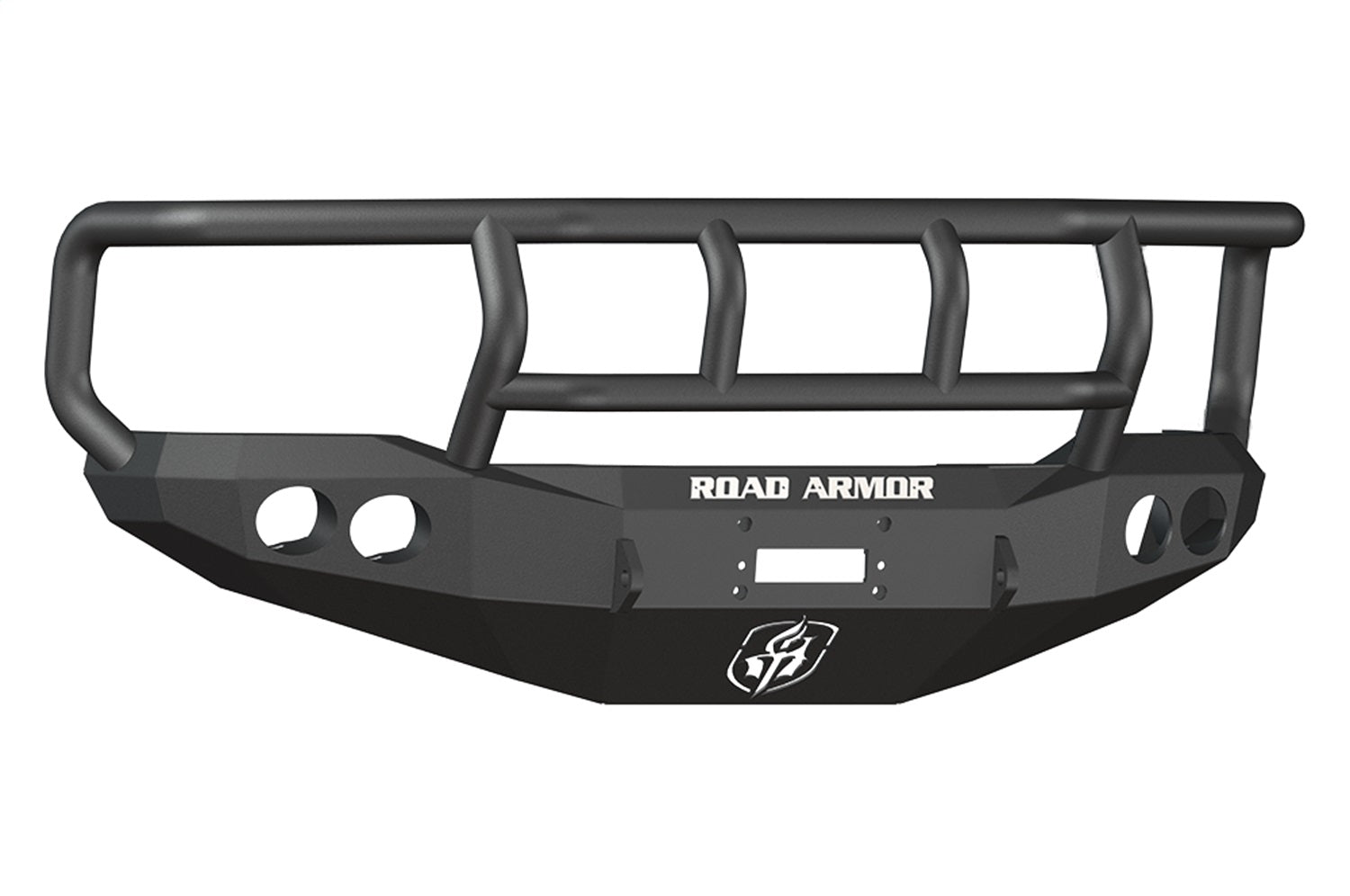 Road Armor 66002B Stealth Winch Front Bumper; Titan II Guard; Satin Black; Road Armor 66002B
