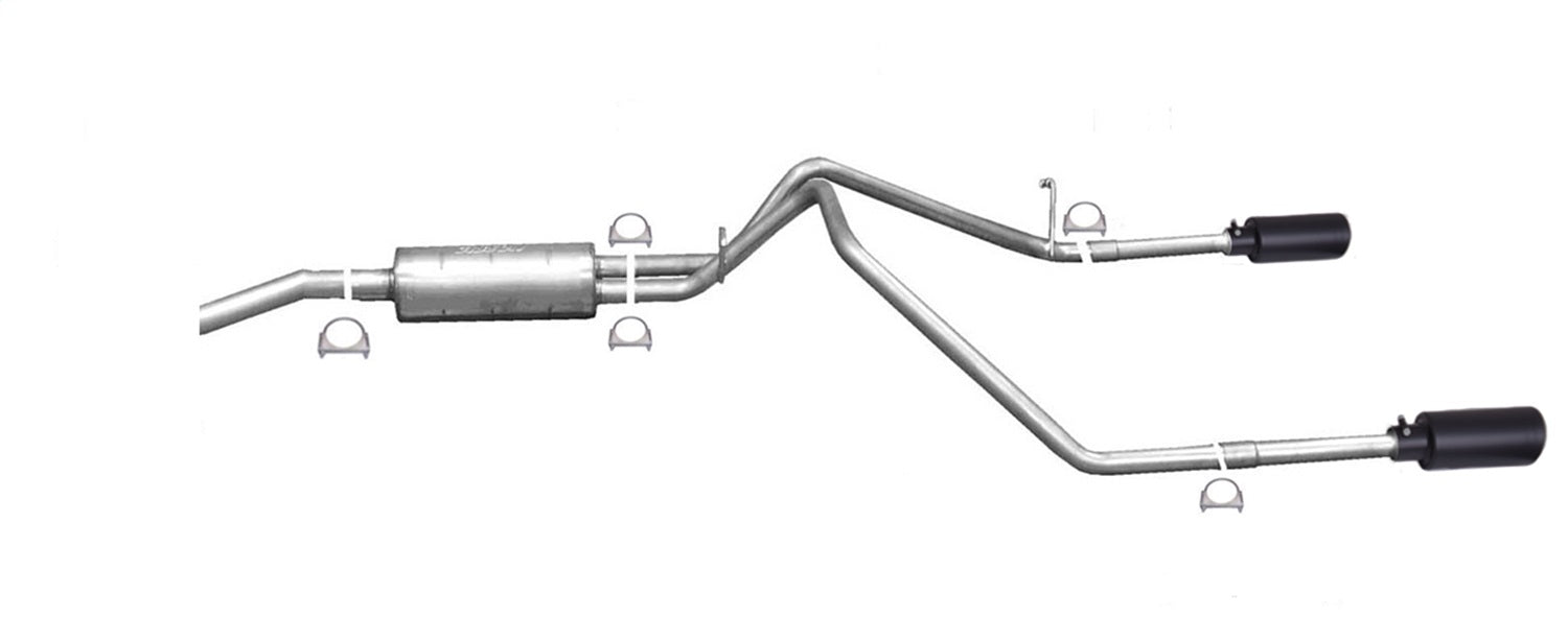 Gibson Performance Exhaust 66565B Black Elite Cat-Back Dual Split Exhaust System; Stainless Gibson Performance Exhaust 66565B