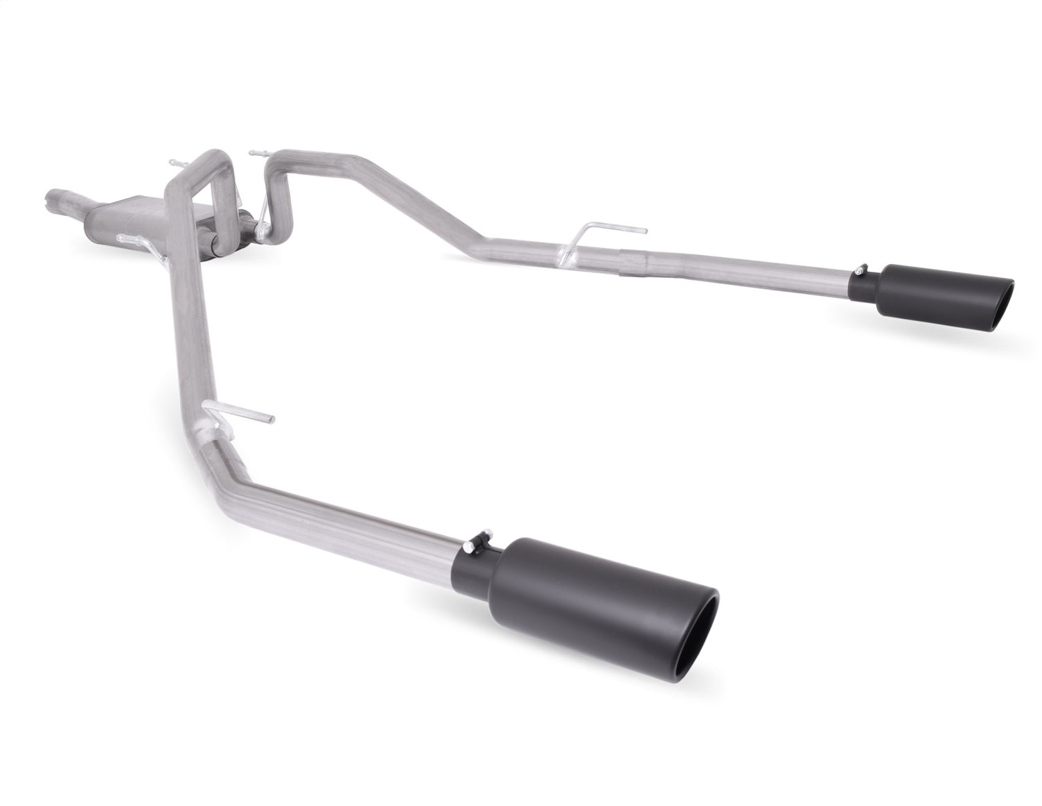Gibson Performance Exhaust 66569B Black Elite Cat-Back Dual Split Exhaust System; Stainless Gibson Performance Exhaust 66569B