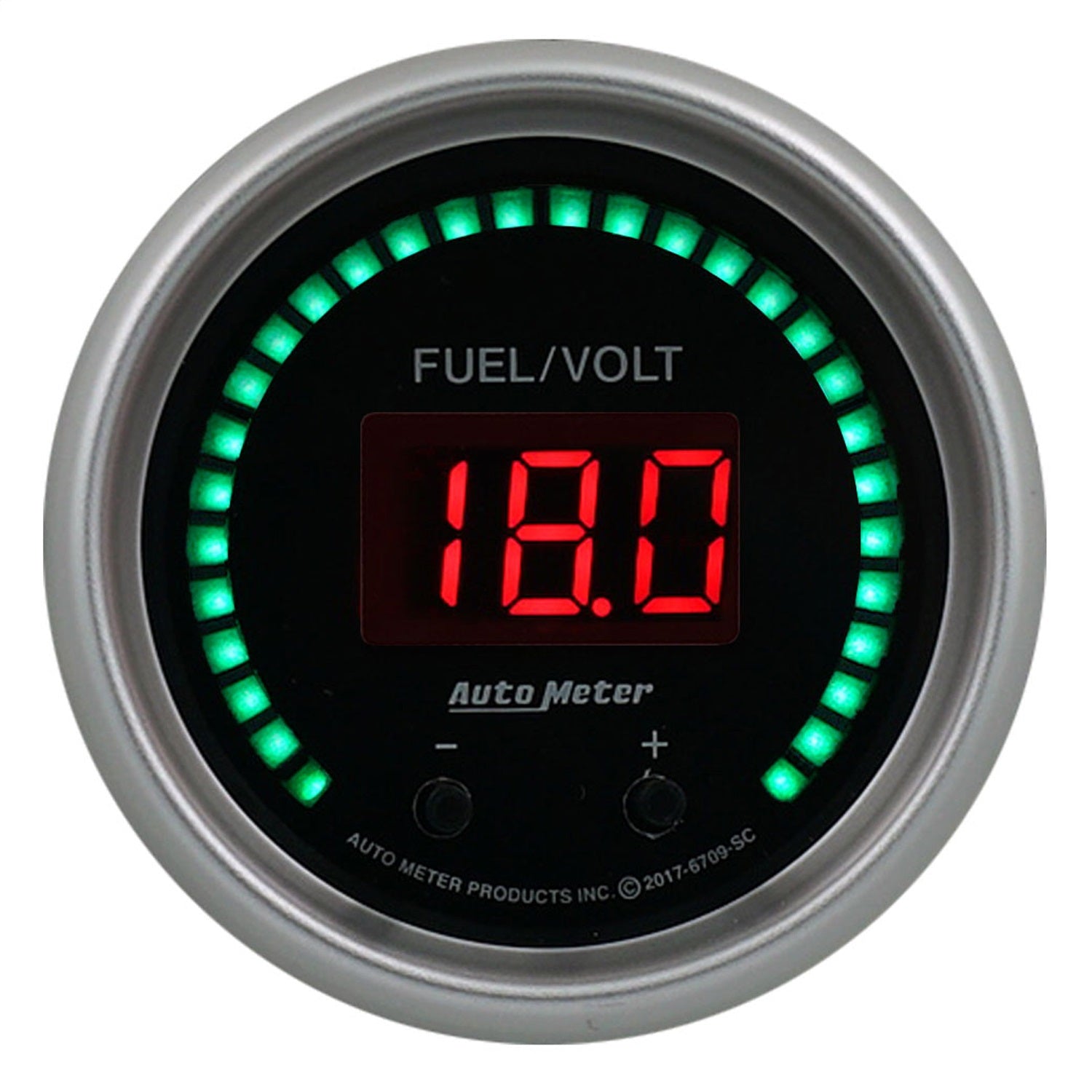 AutoMeter 6709-SC GAUGE; FUEL/VOLT; 2 1/16in. TWO CHANNEL; SELECTABLE; SPORT-COMP ELITE DIGITAL AutoMeter 6709-SC