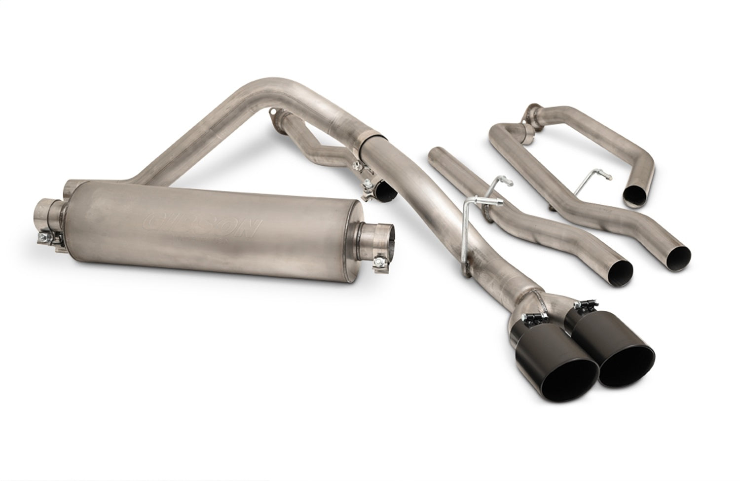 Gibson Performance Exhaust 67104B Black Elite Cat-Back Dual Sport Exhaust System; Stainless Gibson Performance Exhaust 67104B