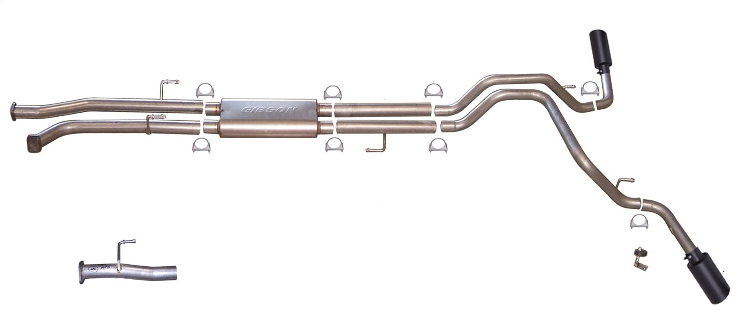 Gibson Performance Exhaust 67501B Black Elite Cat-Back Dual Extreme Exhaust System; Stainless Gibson Performance Exhaust 67501B