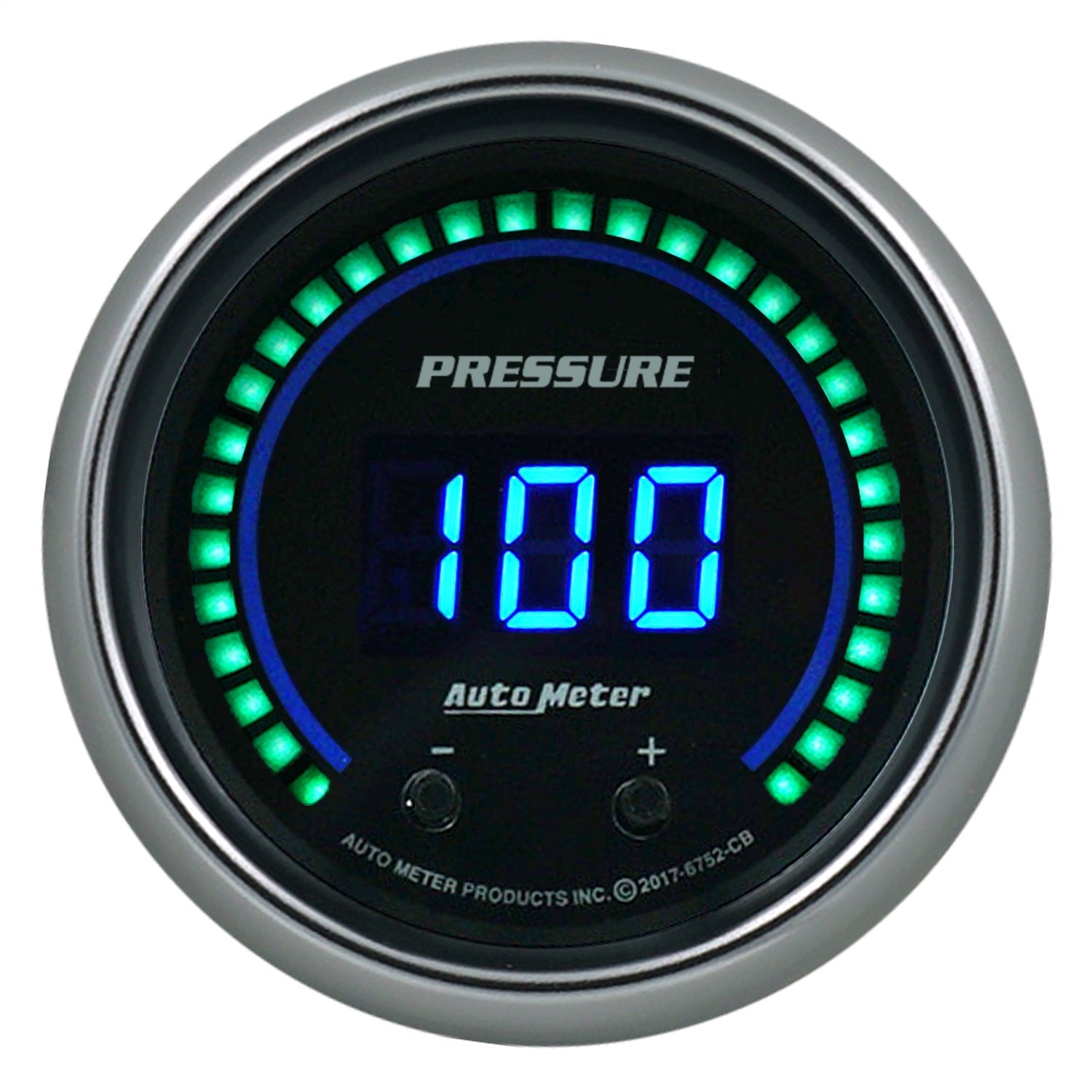 AutoMeter 6752-CB GAUGE; PRESSURE; 2 1/16in.; TWO CHANNEL; SELECTABLE; COBALT ELITE DIGITAL AutoMeter 6752-CB