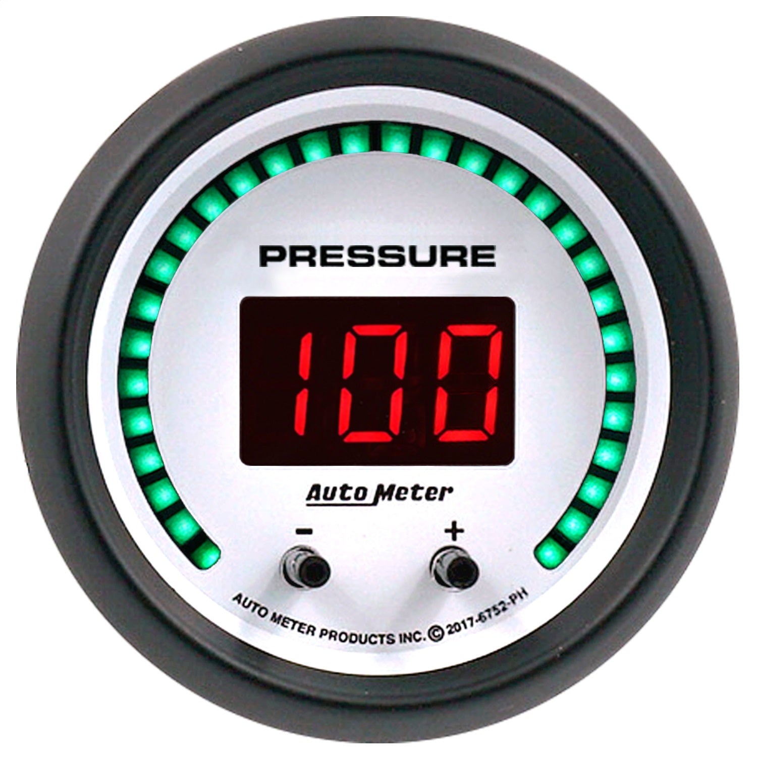AutoMeter 6752-PH GAUGE; PRESSURE; 2 1/16in.; TWO CHANNEL; SELECTABLE; PHANTOM ELITE DIGITAL AutoMeter 6752-PH