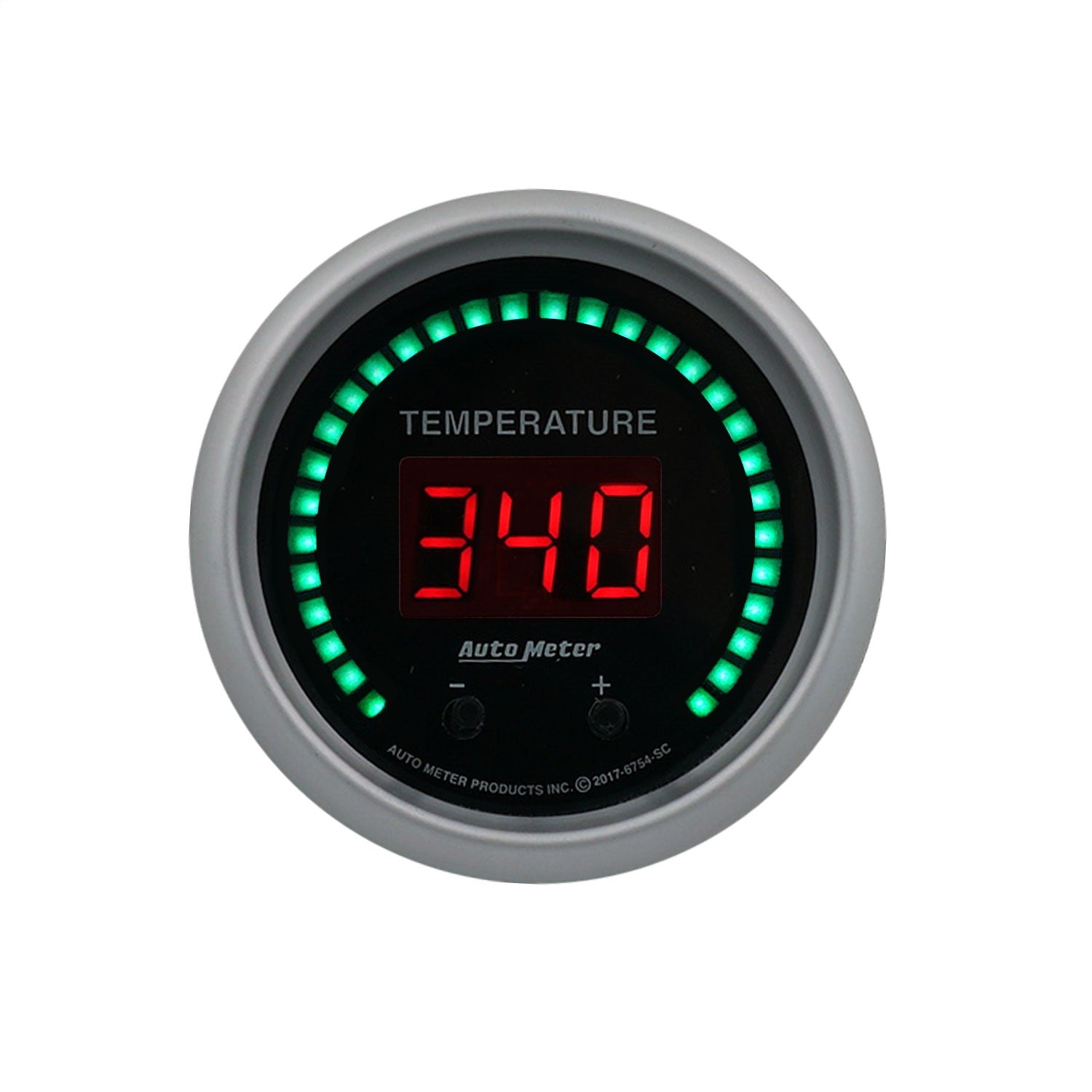 AutoMeter 6754-SC GAUGE; FLUID TEMPERATURE; 2 1/16in.; 2 CHAN; SELECTABLE; SPORT-COMP ELITE DIGITA AutoMeter 6754-SC