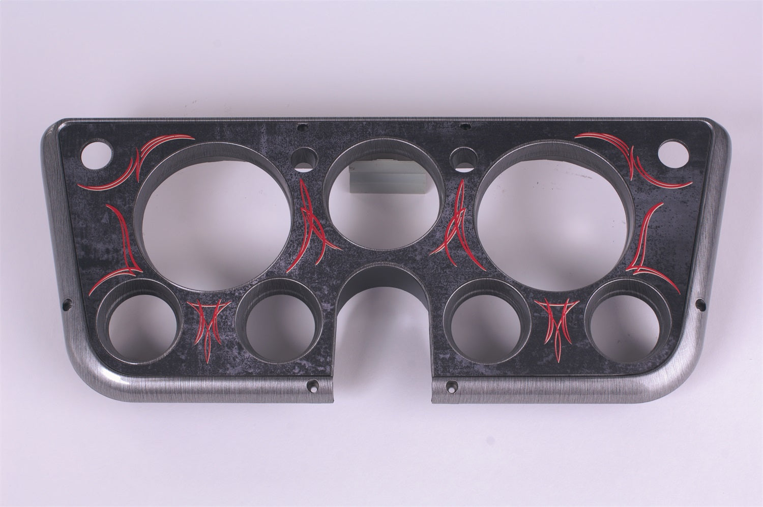 Clayton Machine Works 6772-P Gauge Bezel; Brushed w/Pinstripe Overlay; Clayton Machine Works 6772-P