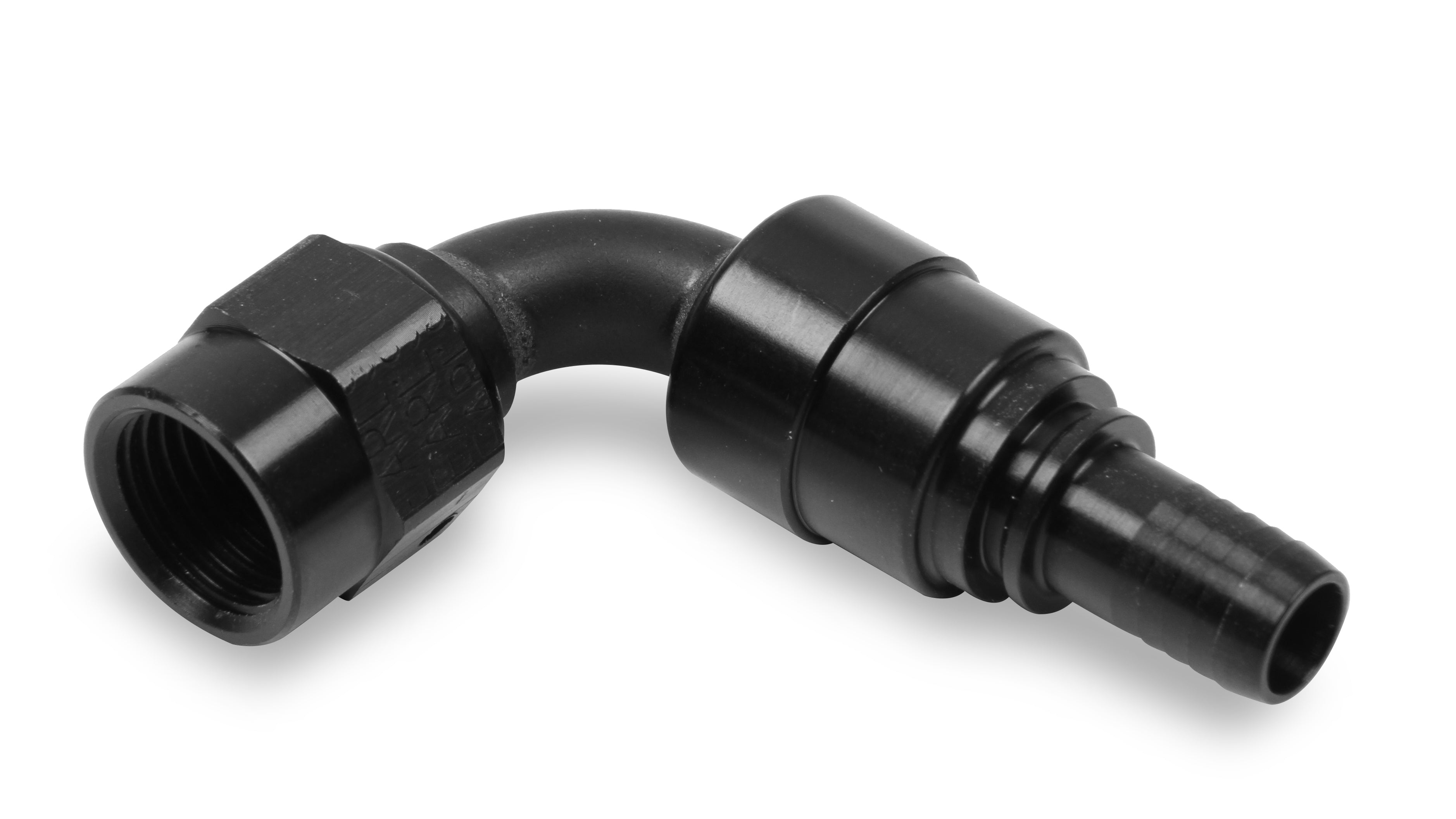 -16 AN Crimp-on (Dynamic Swivel) 90 Degree Bent Tube Hose-End