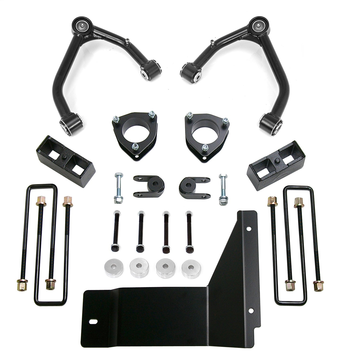 ReadyLift 69-3485 4in. SST Lift Kit Front with 3in. Rear Blocks with Upper Control Arms for Cast S ReadyLift 69-3485
