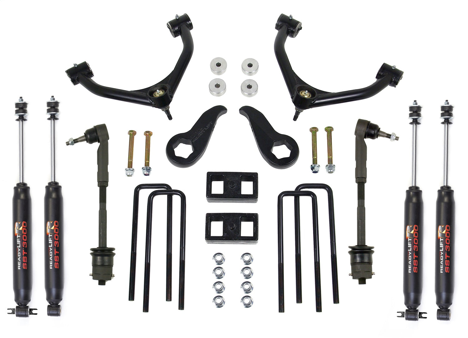 ReadyLift 69-3512 3.5in. SST Lift Kit Front with 2in. Rear with Upper Control Arms with SST3000 Sh ReadyLift 69-3512
