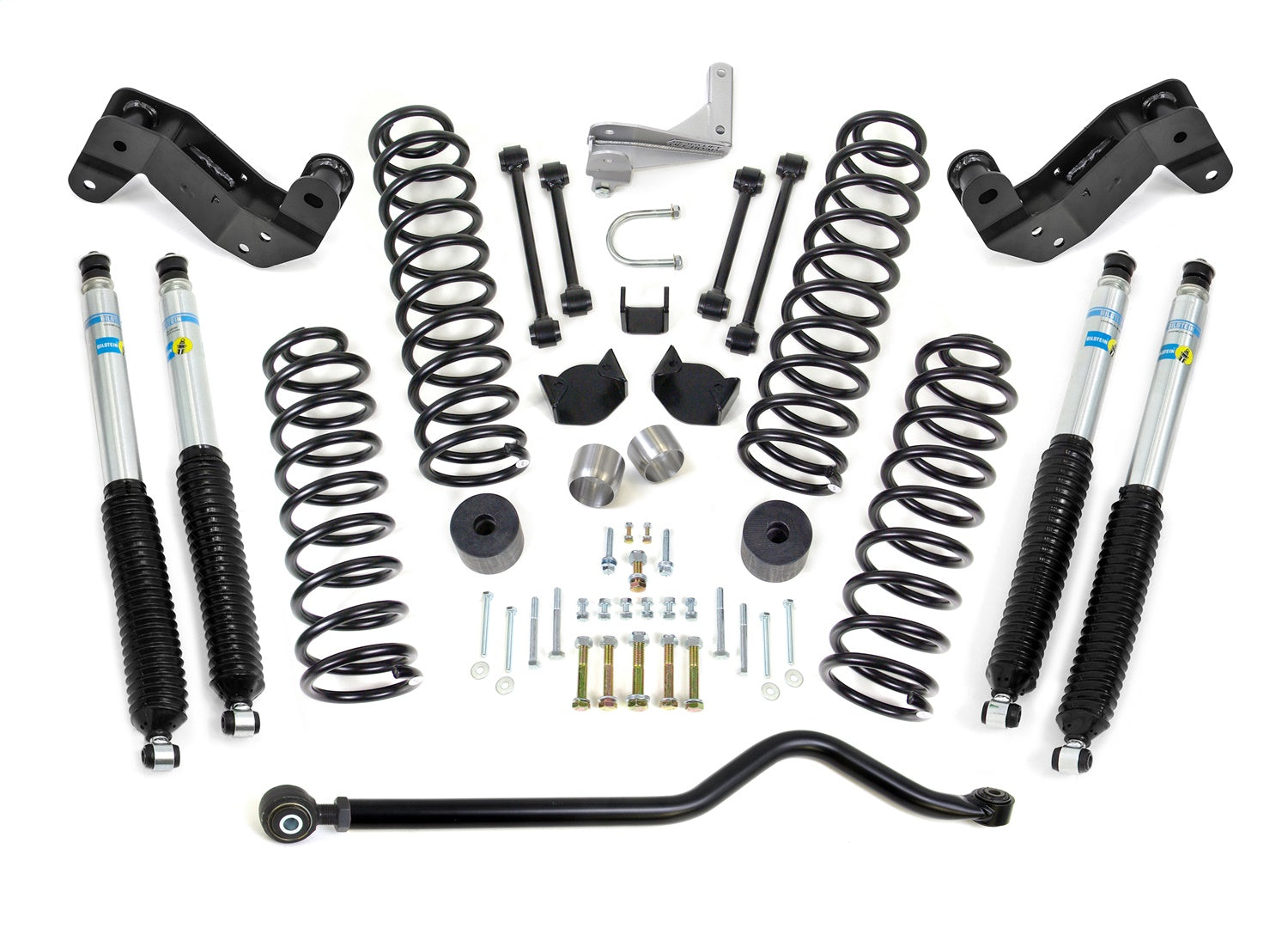 ReadyLift 69-6404 4in. Coil Spring Kit with Adjustable Track Bar; Caster Correction Bracket; Exhua ReadyLift 69-6404